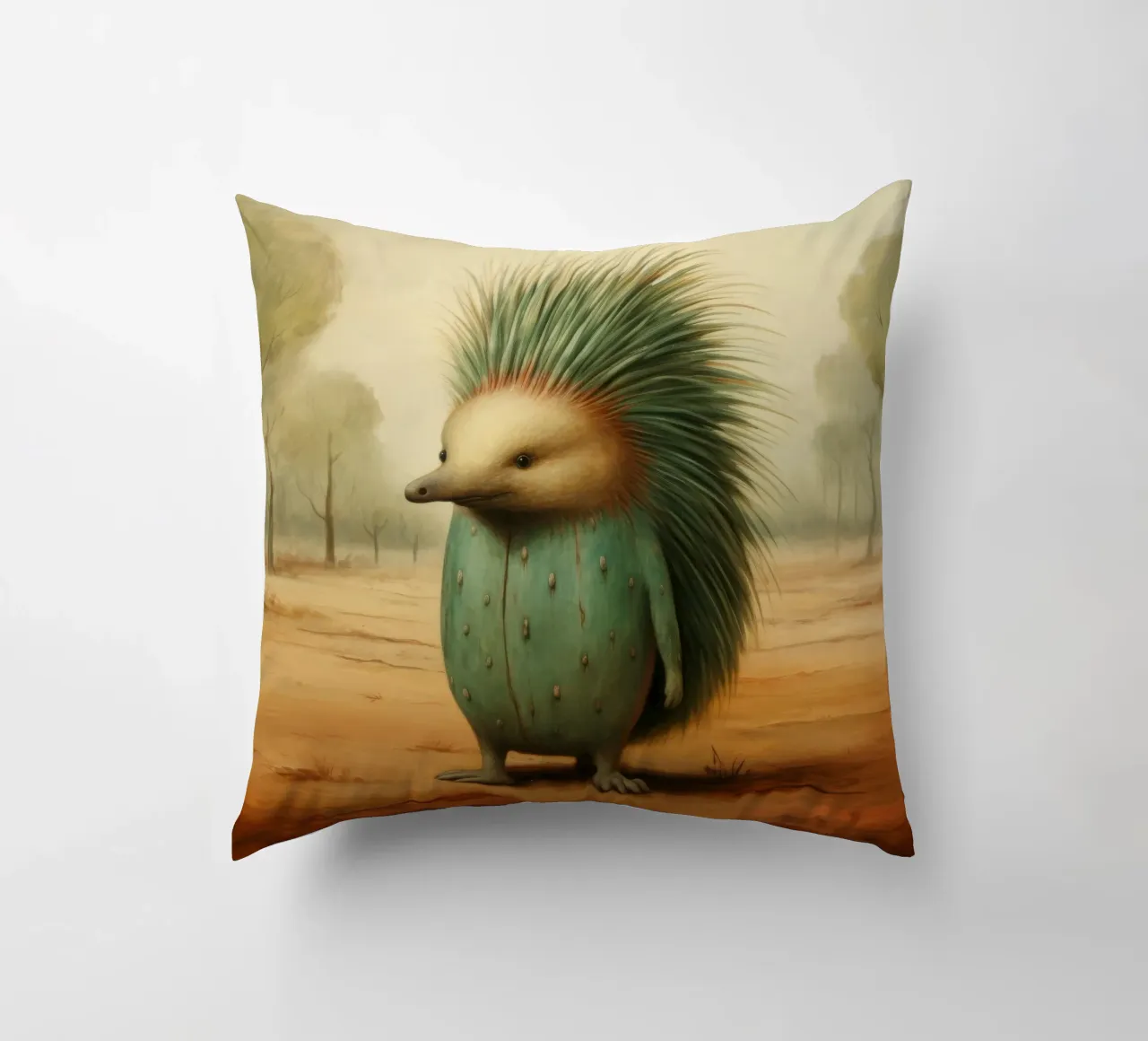 Echidna minimale 4 cuscino da Minimal Animal Art