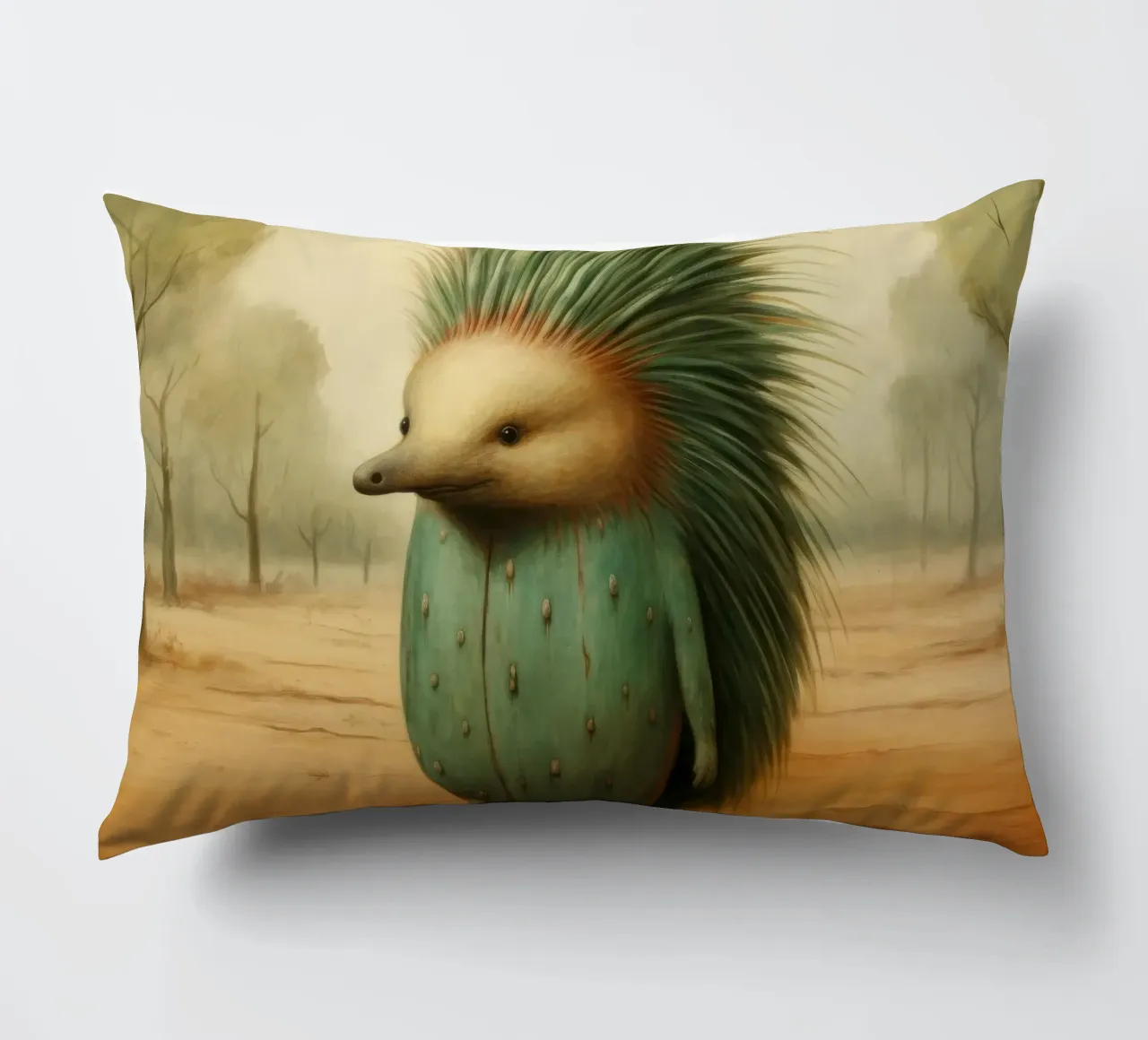 Echidna minimale 4 cuscino da Minimal Animal Art