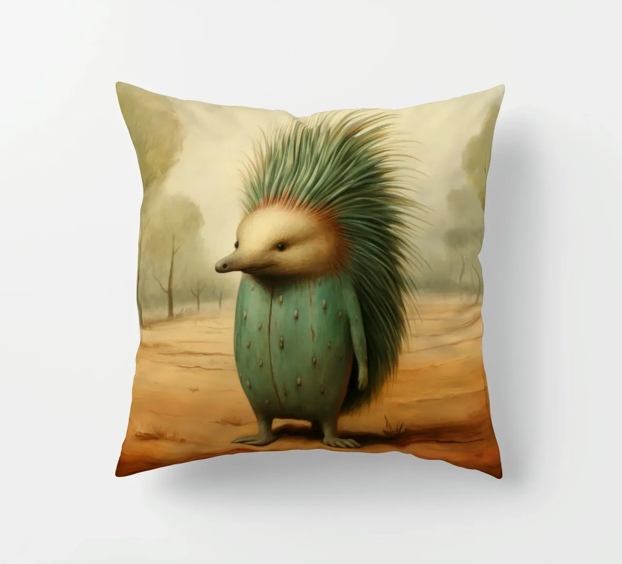Echidna minimale 4 cuscino da Minimal Animal Art