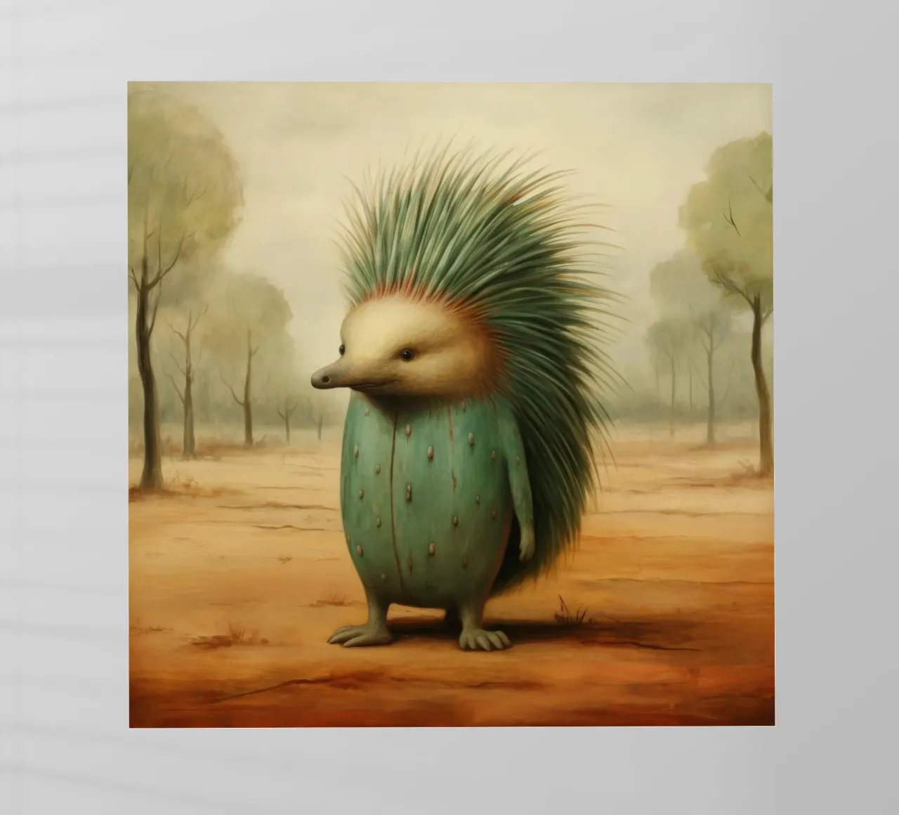 Echidna minimale 4 pellicola backlit da Minimal Animal Art