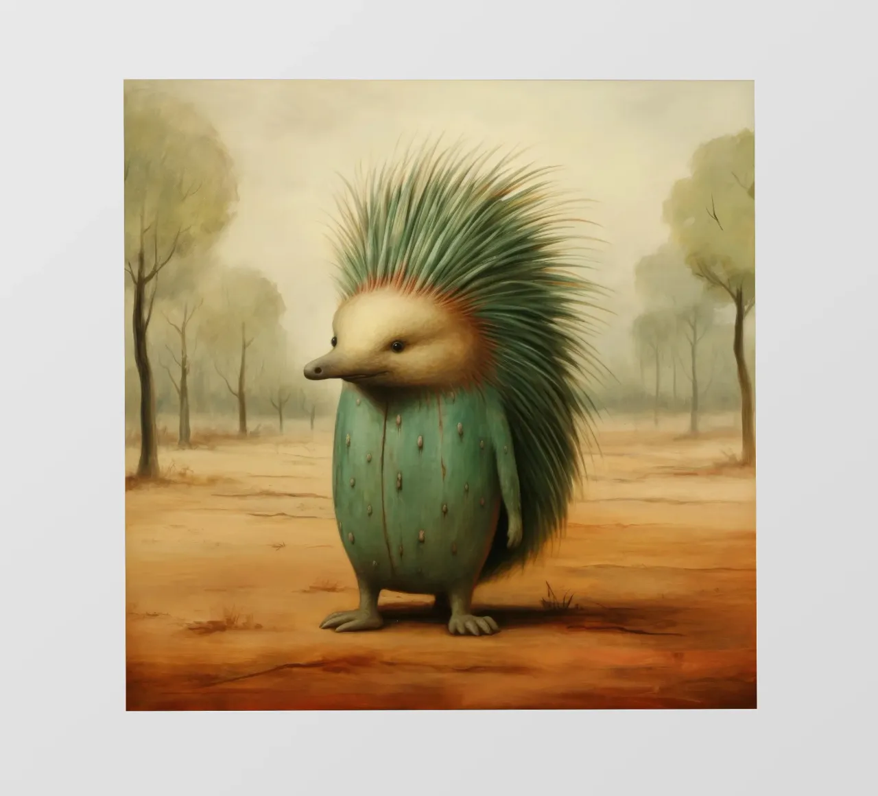Echidna minimale 4 pellicola backlit da Minimal Animal Art