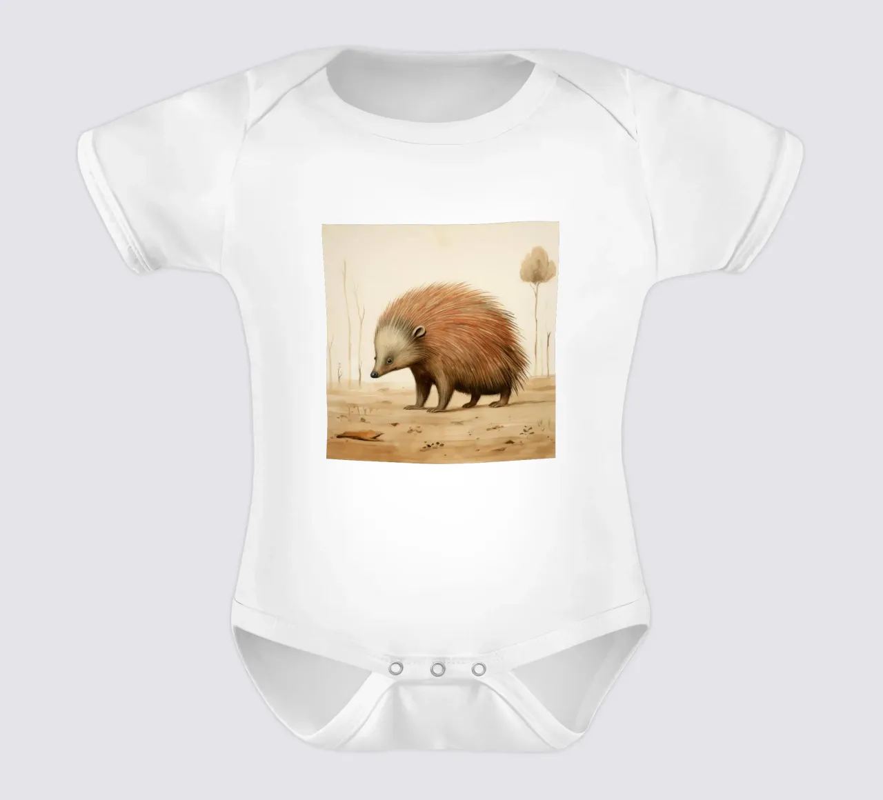 Echidna minima 1 body neonato maniche corte da Minimal Animal Art
