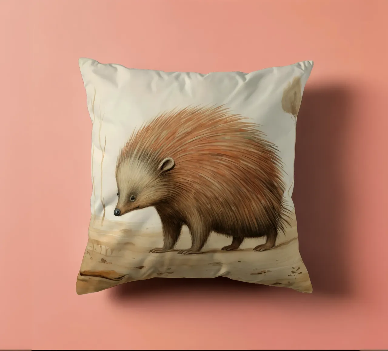 Echidna minima 1 cuscino da Minimal Animal Art
