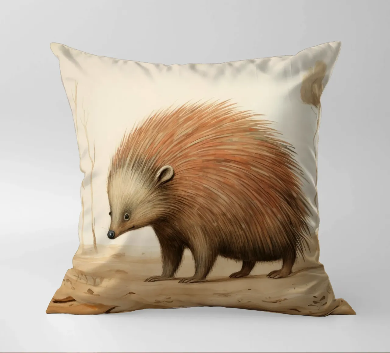 Echidna minima 1 cuscino da Minimal Animal Art
