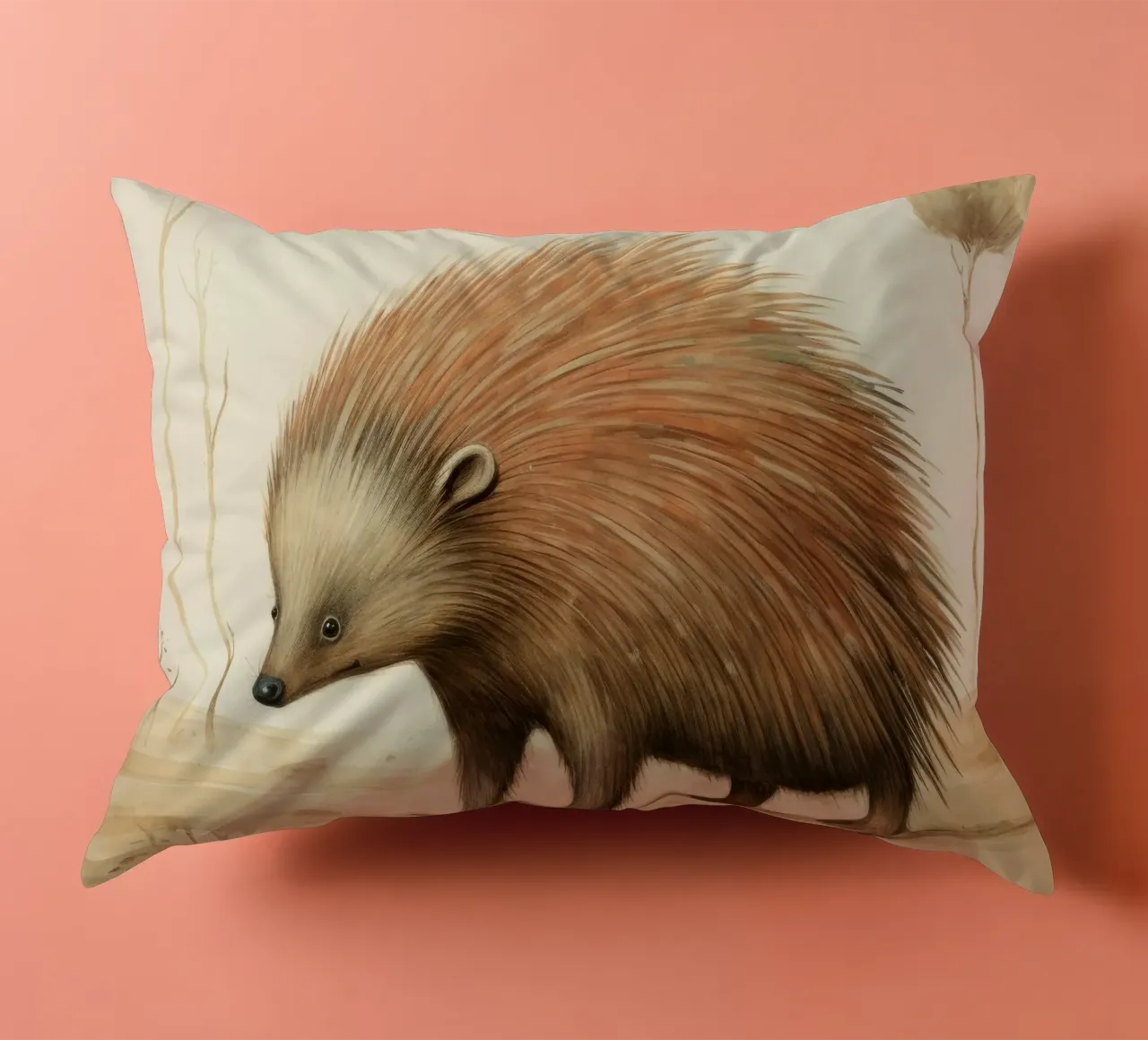 Echidna minima 1 cuscino da Minimal Animal Art