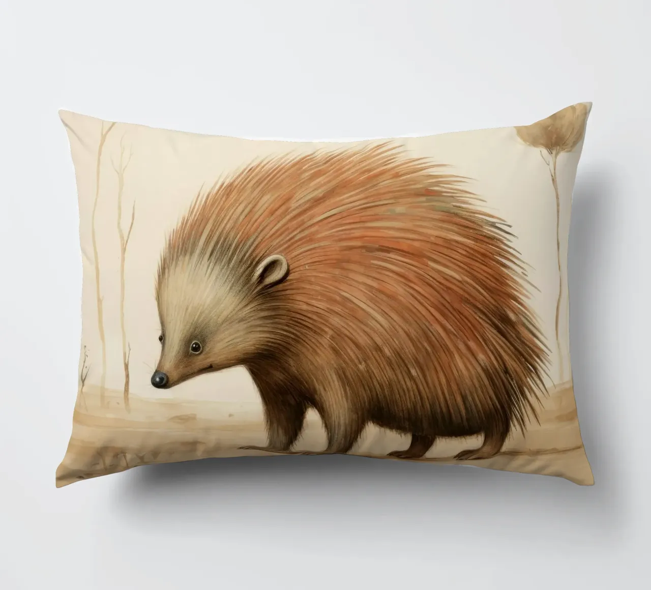 Echidna minima 1 cuscino da Minimal Animal Art