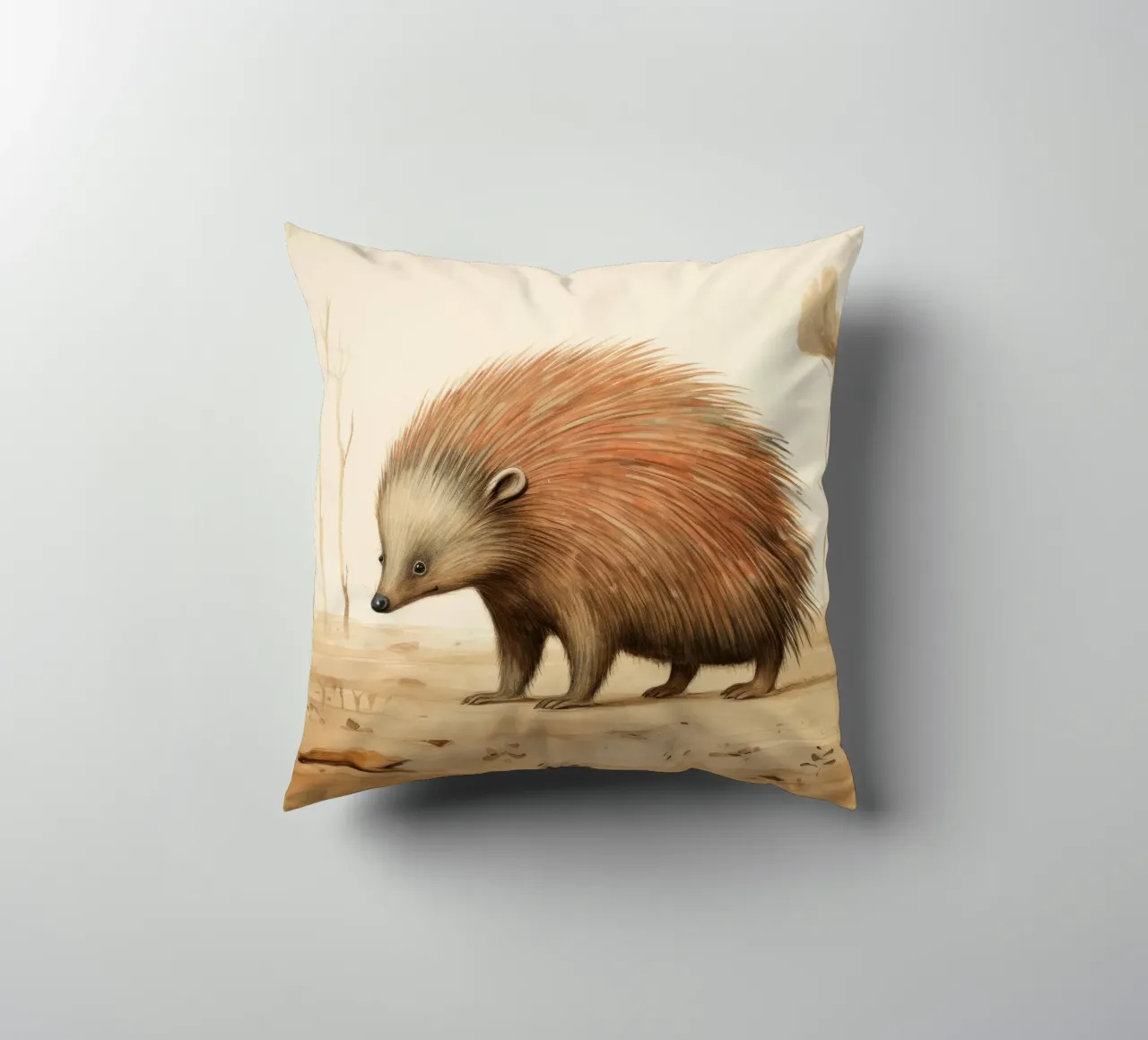 Echidna minima 1 cuscino da Minimal Animal Art