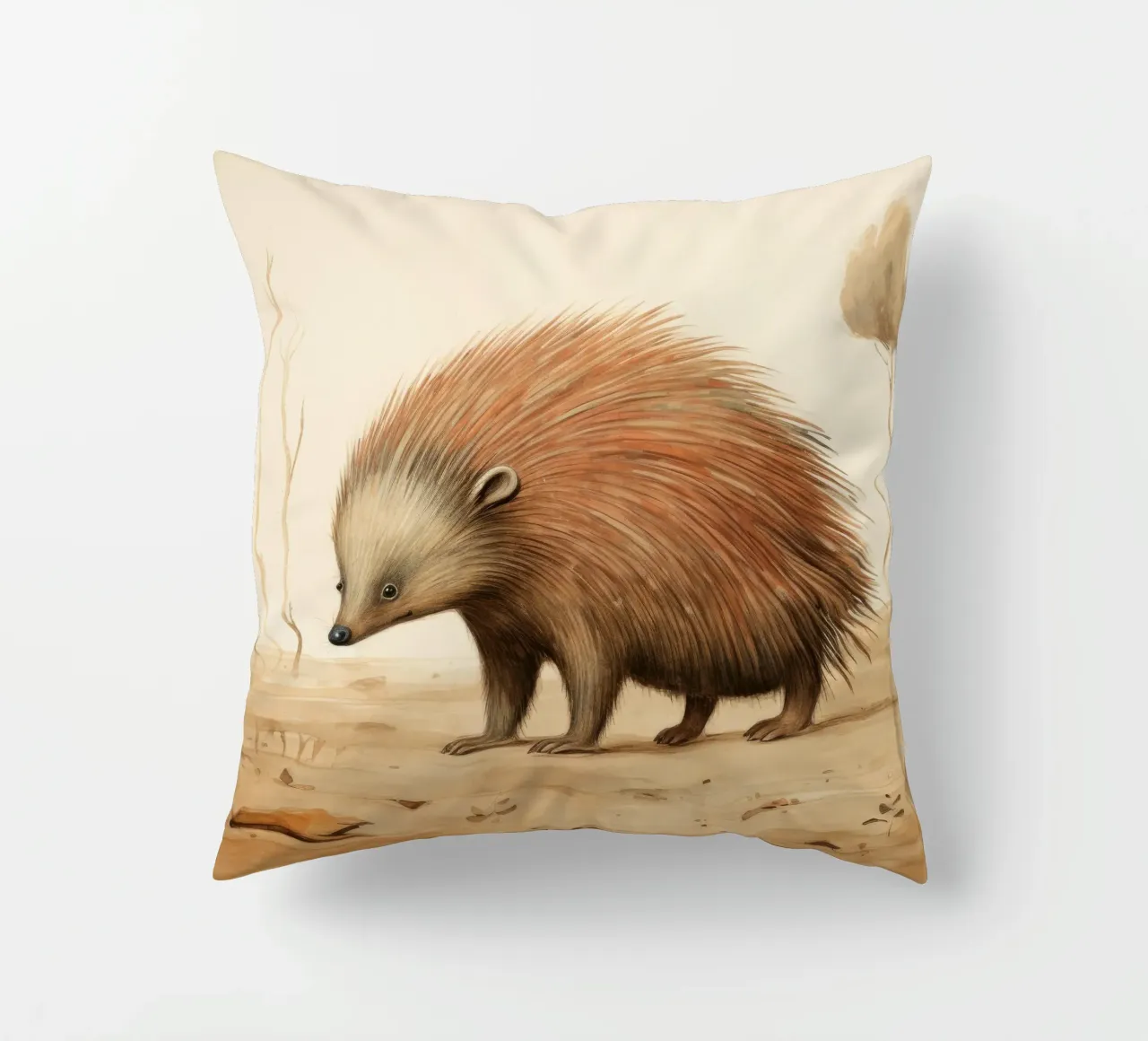 Echidna minima 1 cuscino da Minimal Animal Art