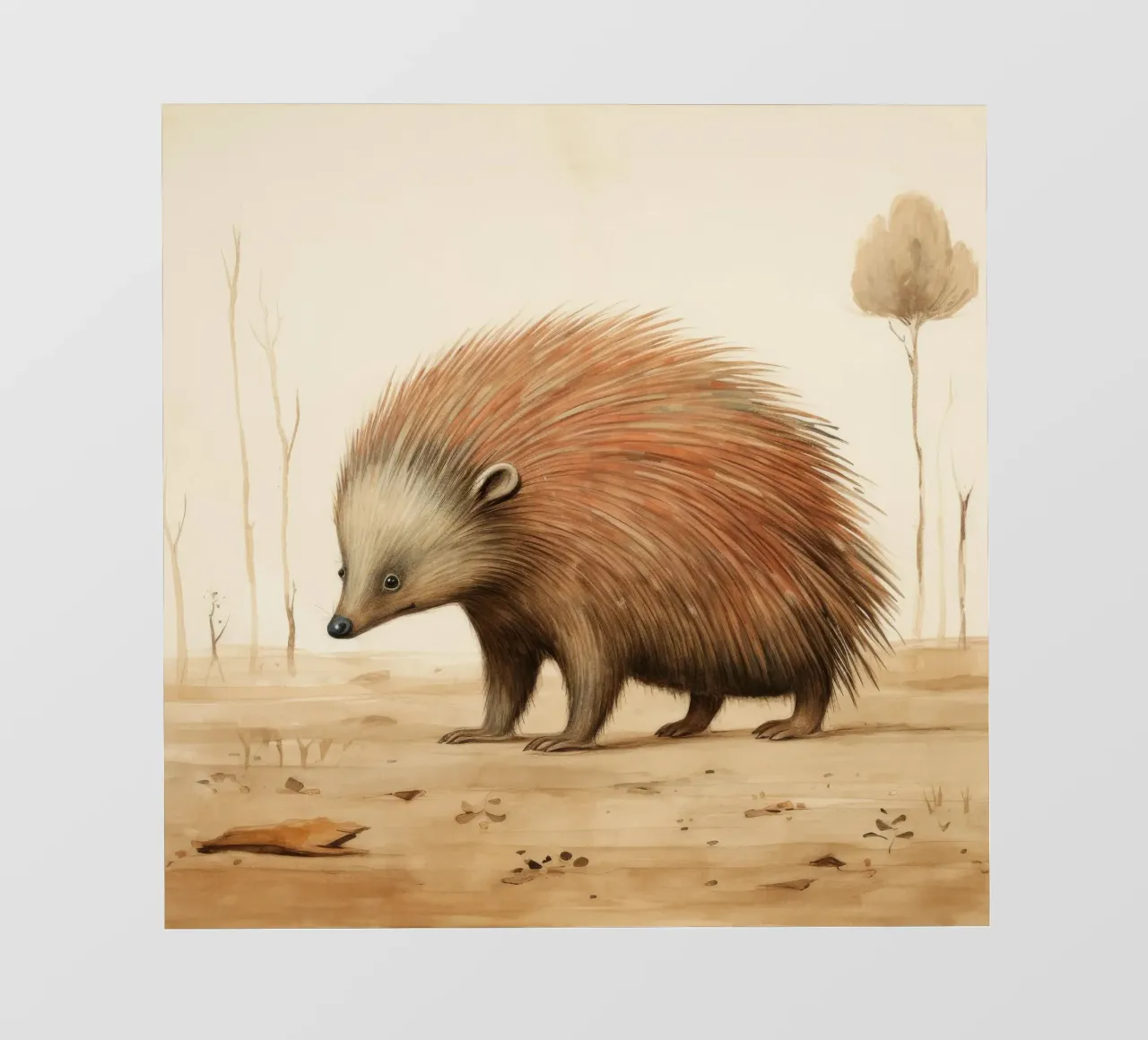 Echidna minima 1 pellicola backlit da Minimal Animal Art