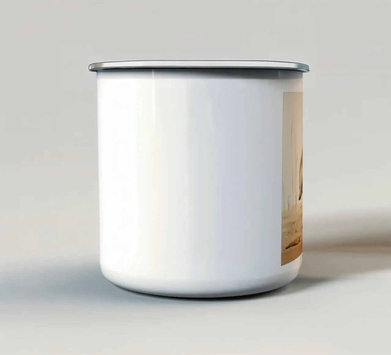 Echidna minima 1 tazza in smalto da Minimal Animal Art