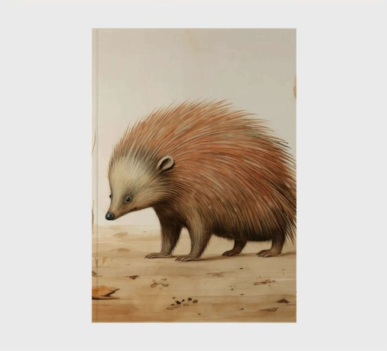 Minimal Echidna 1 notebook by Minimal Animal Art
