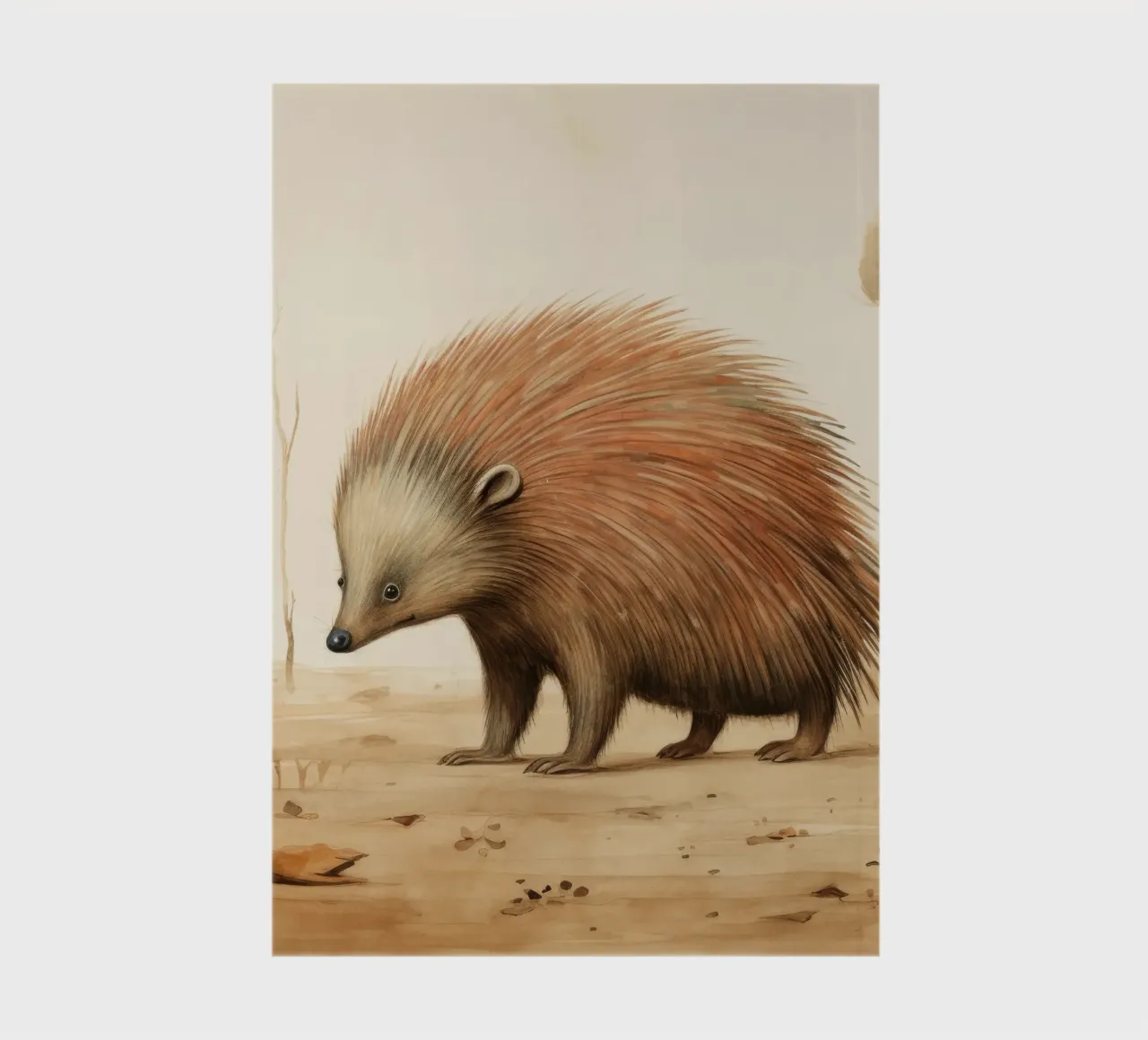 Minimal Echidna 1 notebook by Minimal Animal Art