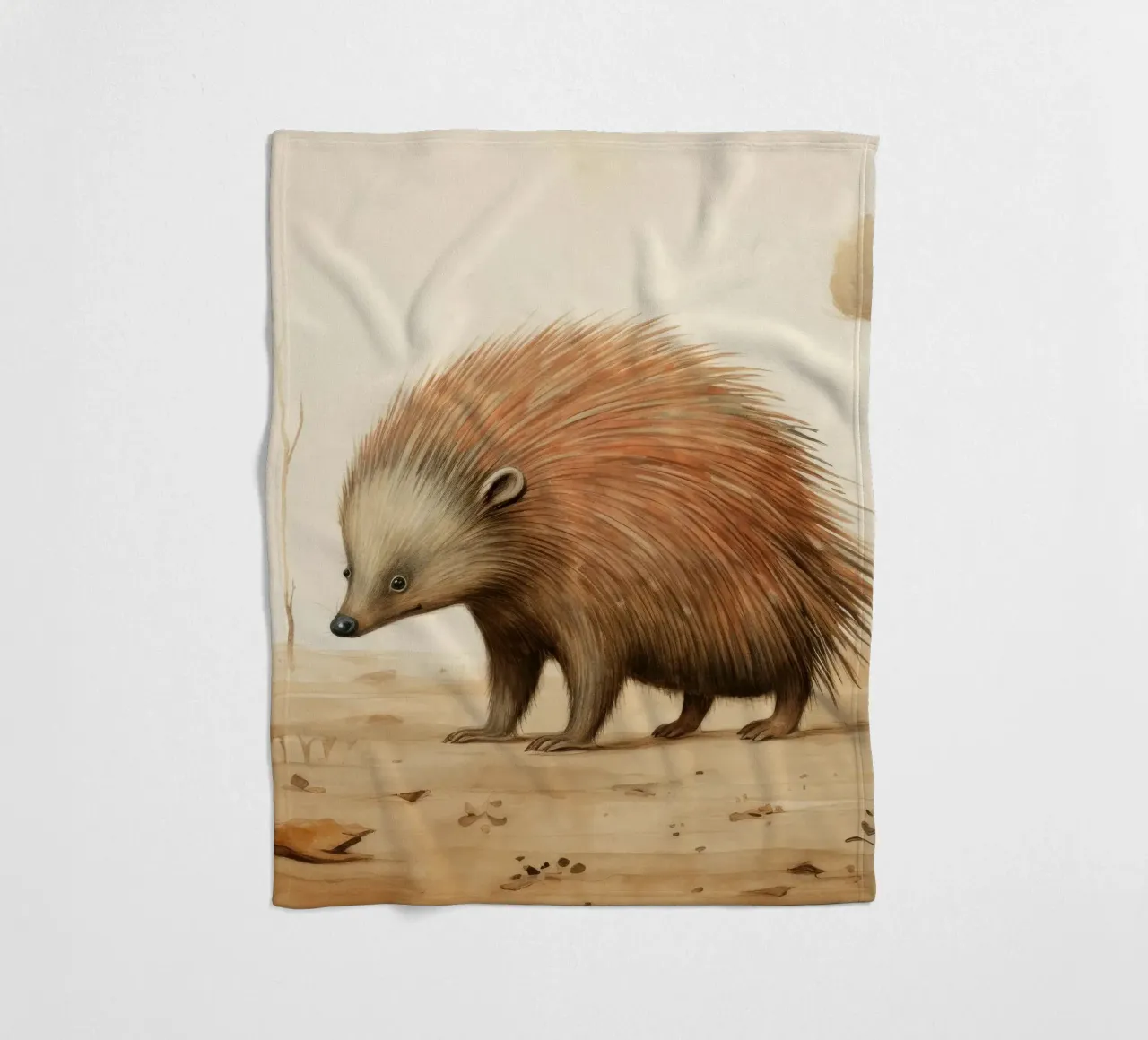 Echidna minima 1 coperta in pile da Minimal Animal Art