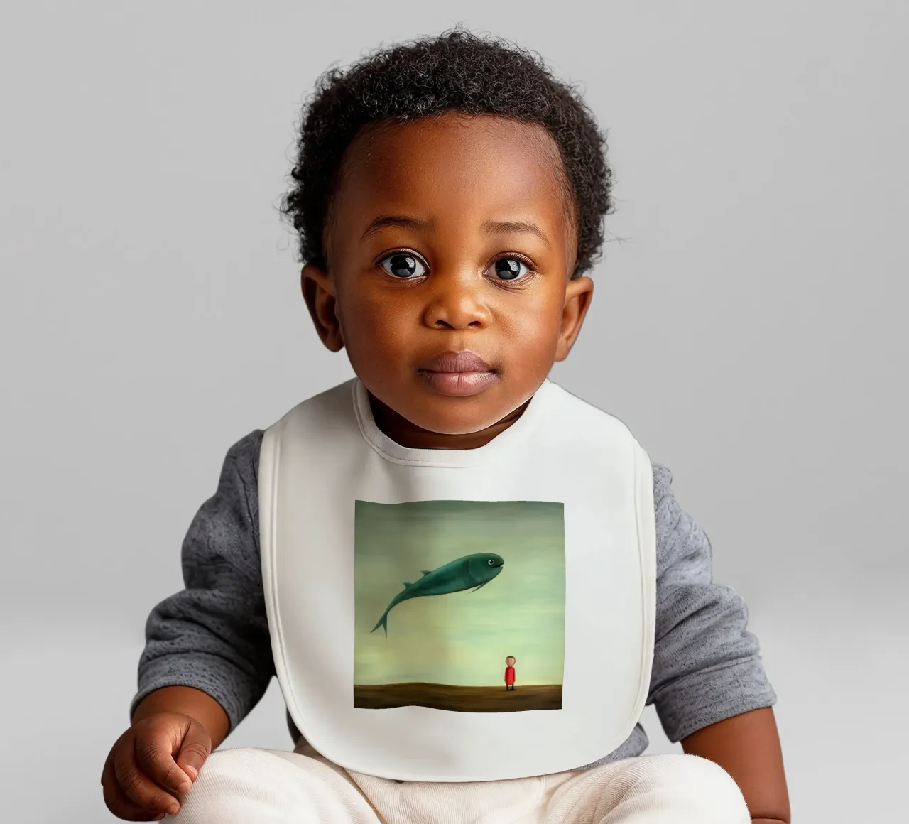 Minimal Eel Babylätzchen von Minimal Animal Art