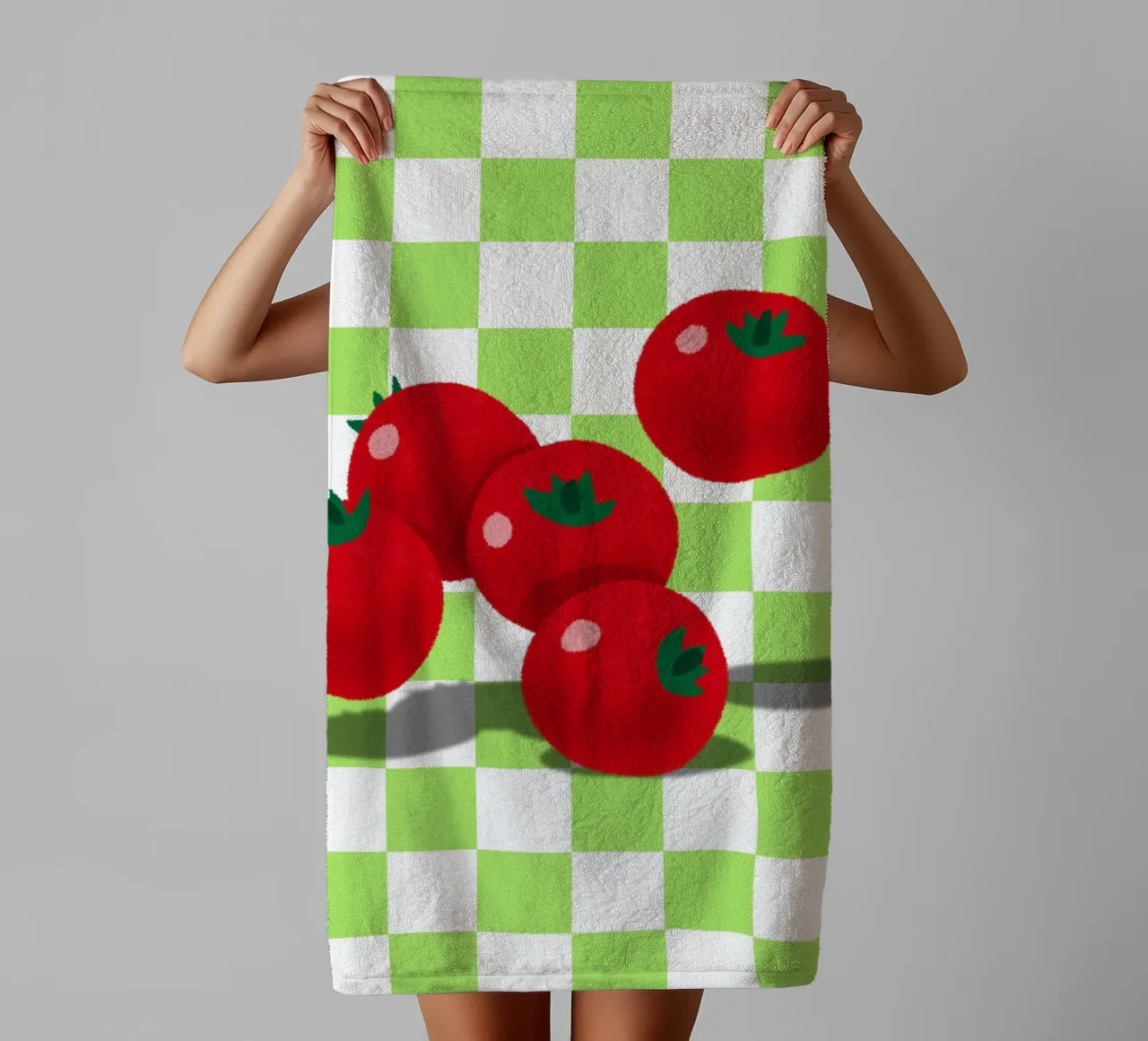 retro tomato asciugamano da bagno da ramosashop
