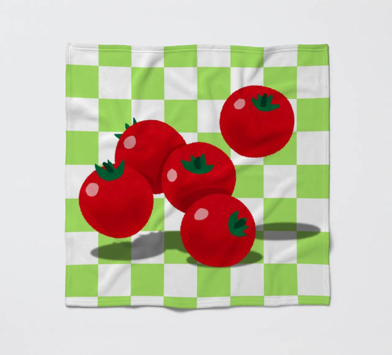 retro tomato coperta in pile da ramosashop
