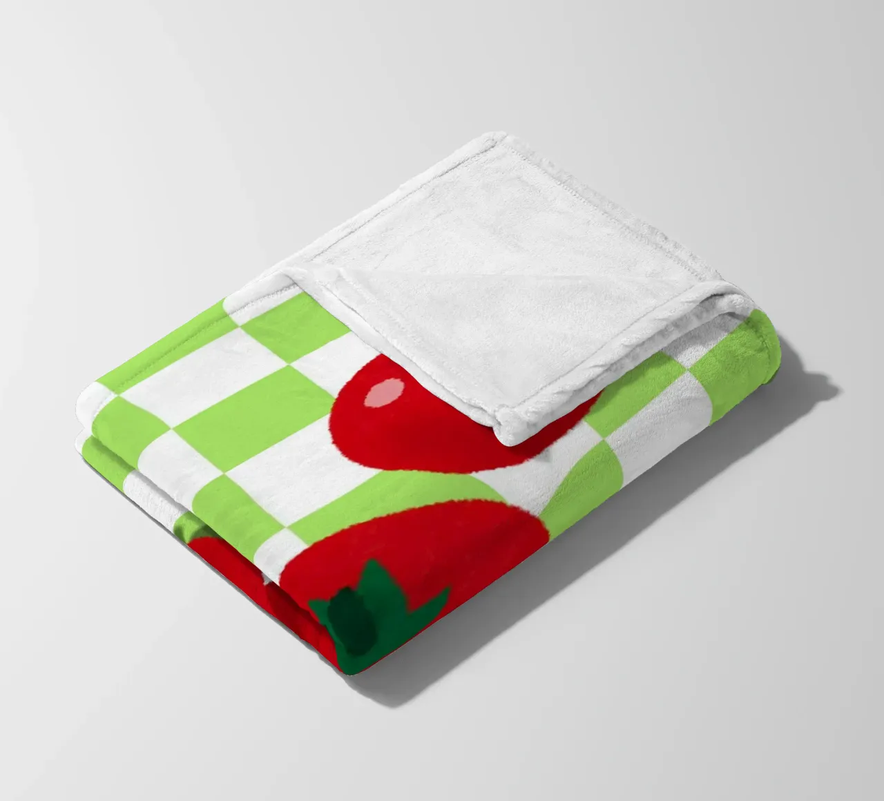 retro tomato coperta in pile da ramosashop