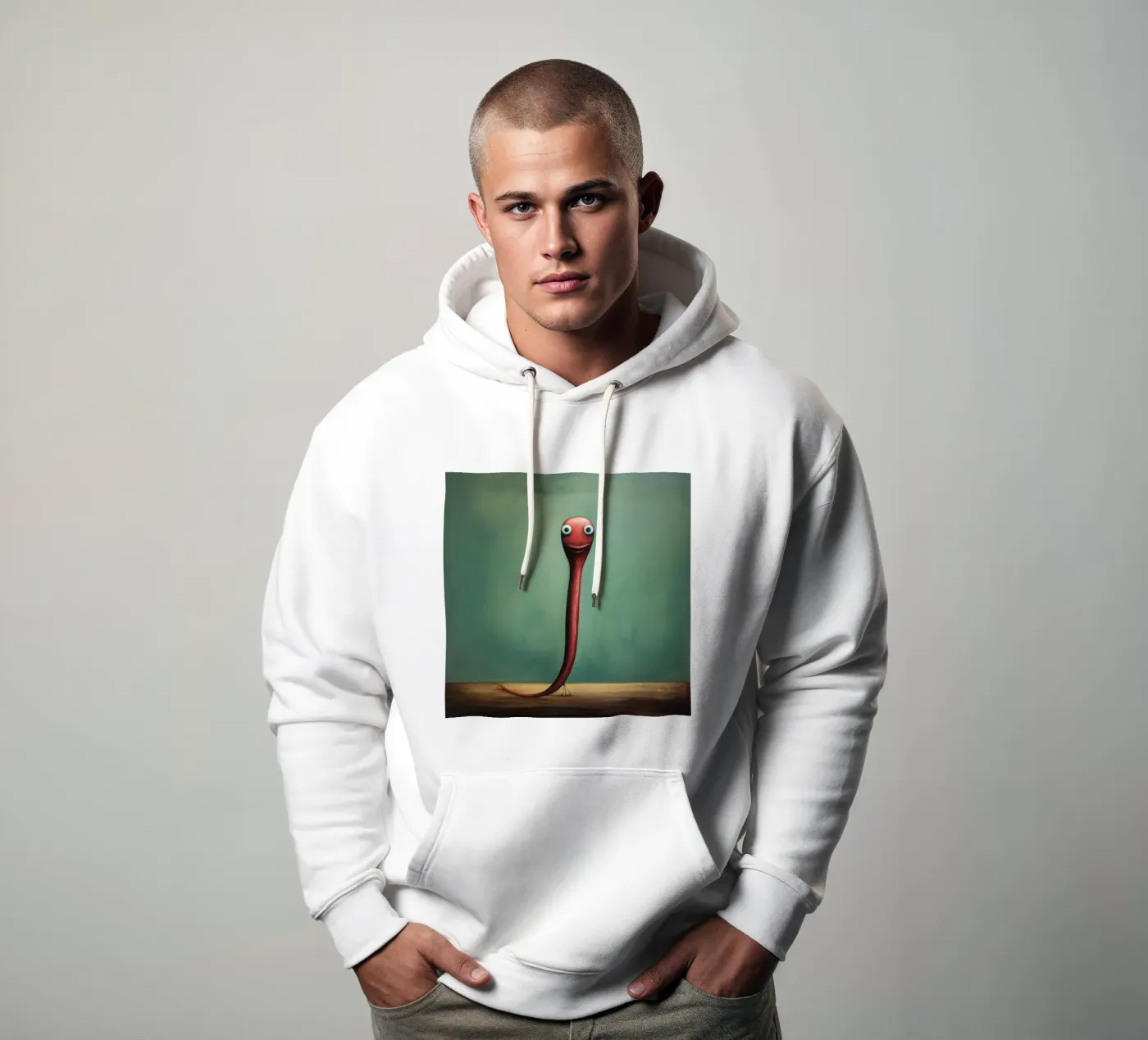 Minimal Eel felpa con cappuccio da Minimal Animal Art