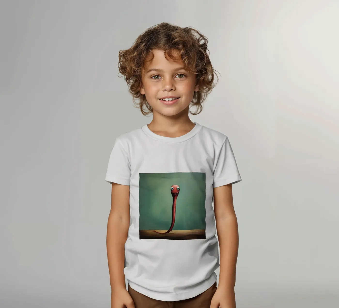 Minimal Eel kinder t-shirt van Minimal Animal Art