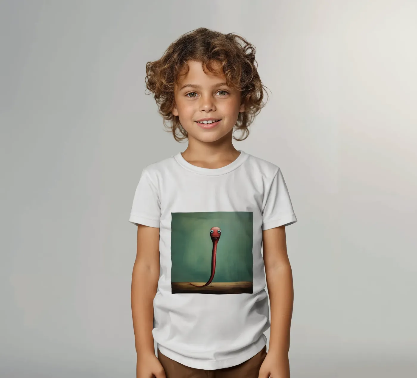 Minimal Eel kinder t-shirt van Minimal Animal Art
