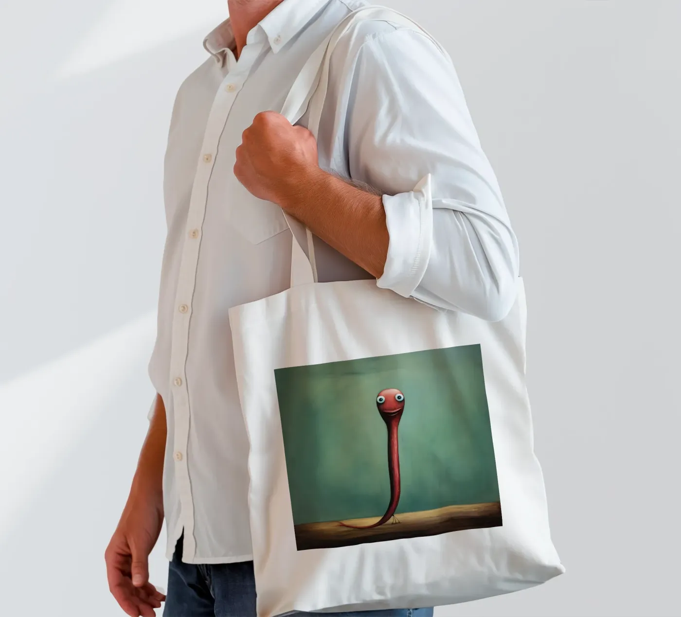 Minimo Eel borsa in juta da Minimal Animal Art