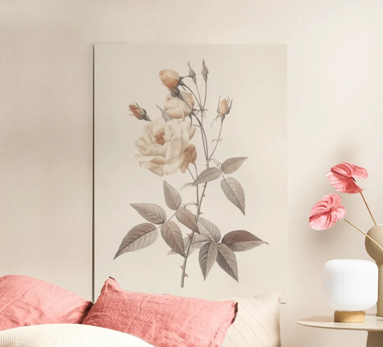 Golden Rose poster con telaio in legno da apoloprints