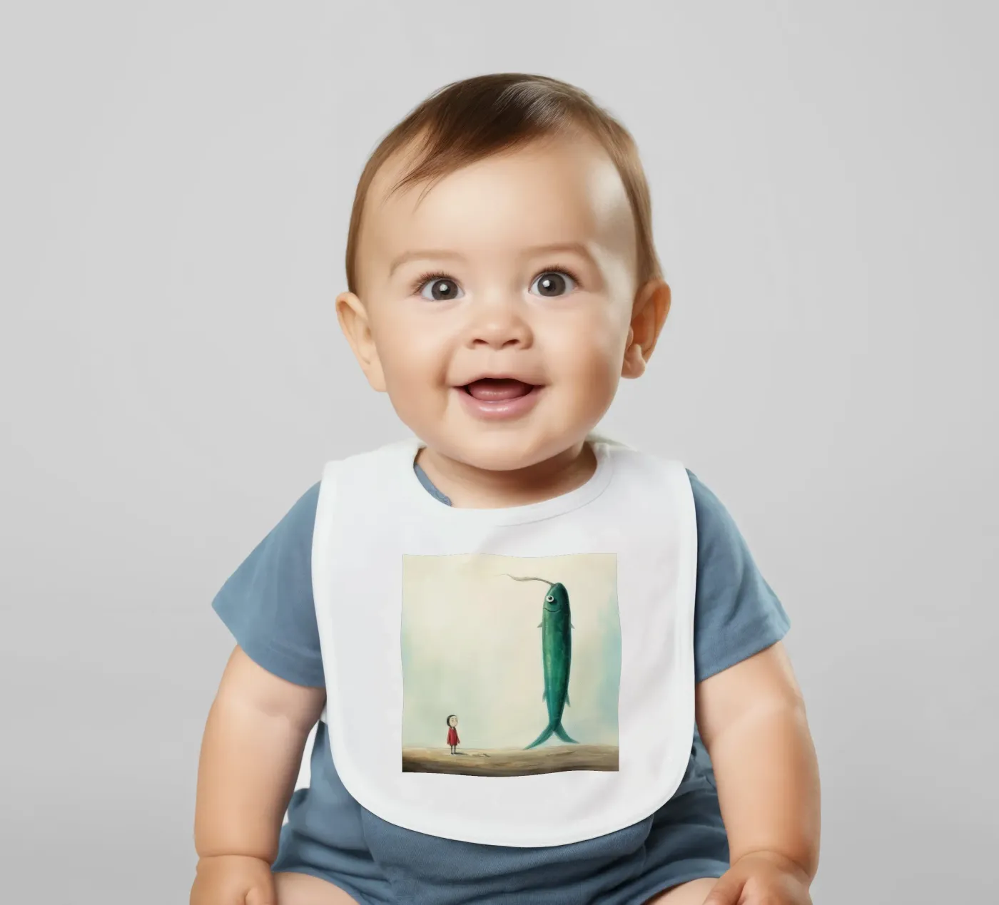 Minimal Eel Babylätzchen von Minimal Animal Art