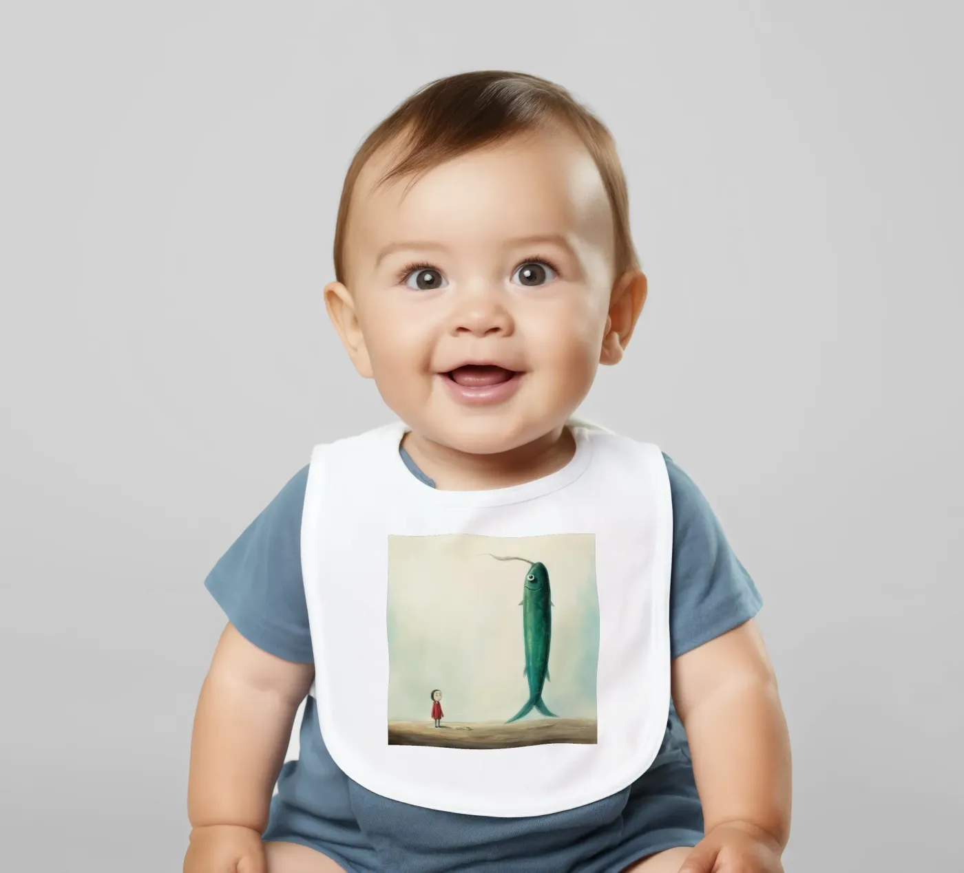 Minimal Eel Babylätzchen von Minimal Animal Art