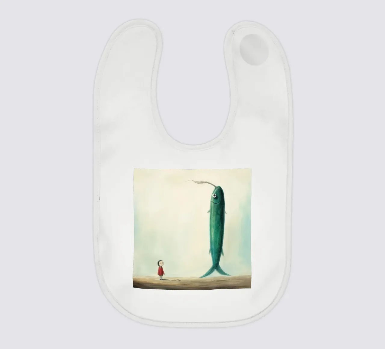 Minimal Eel baby bib by Minimal Animal Art