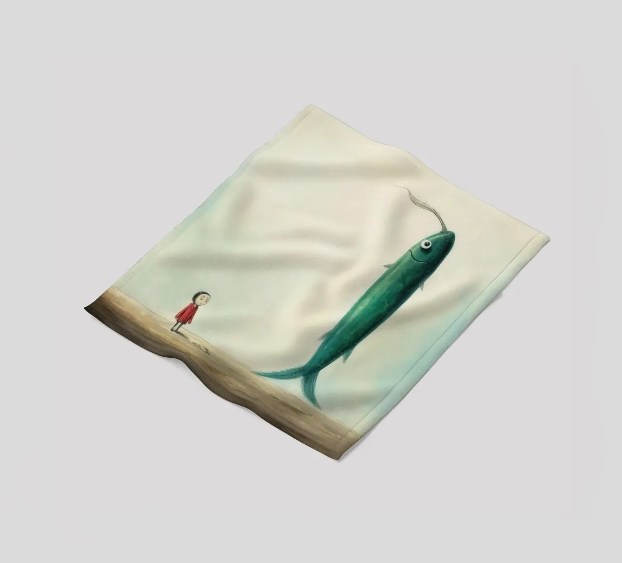 Minimaal Eel fleecedeken van Minimal Animal Art