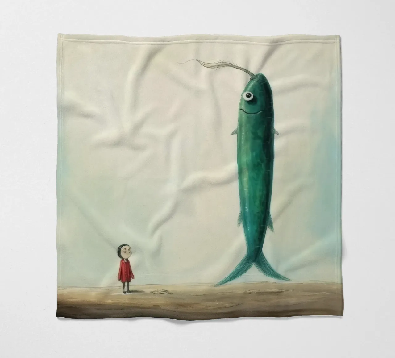 Minimaal Eel fleecedeken van Minimal Animal Art