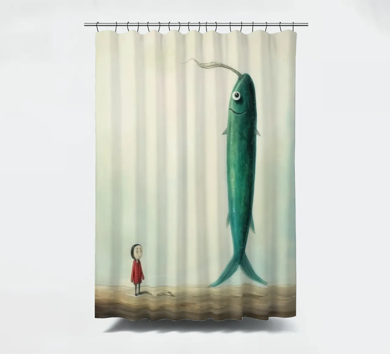 Minimum inzet 4 douchegordijn van Minimal Animal Art