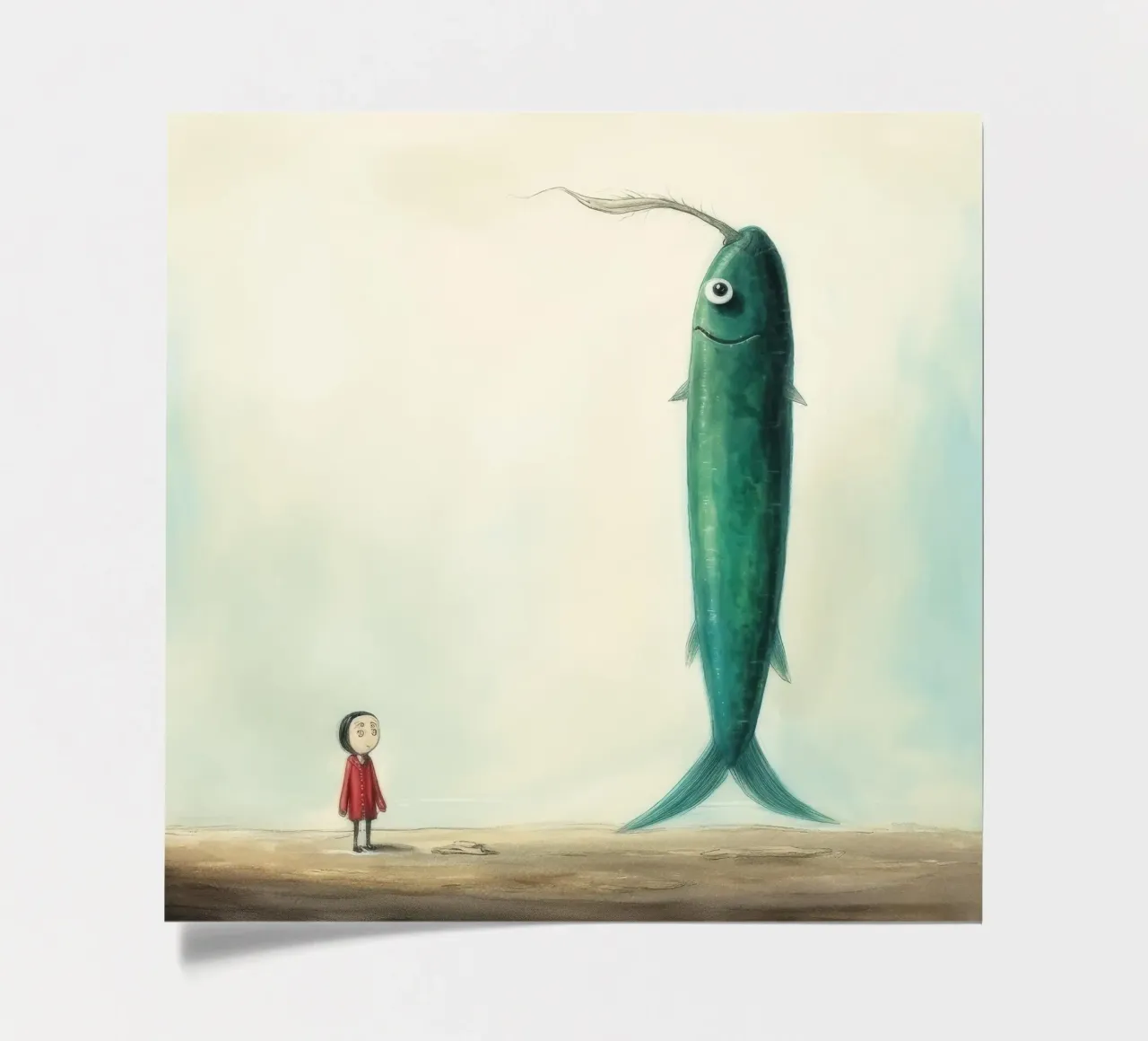 Minimal Eel foglio adesivo da Minimal Animal Art