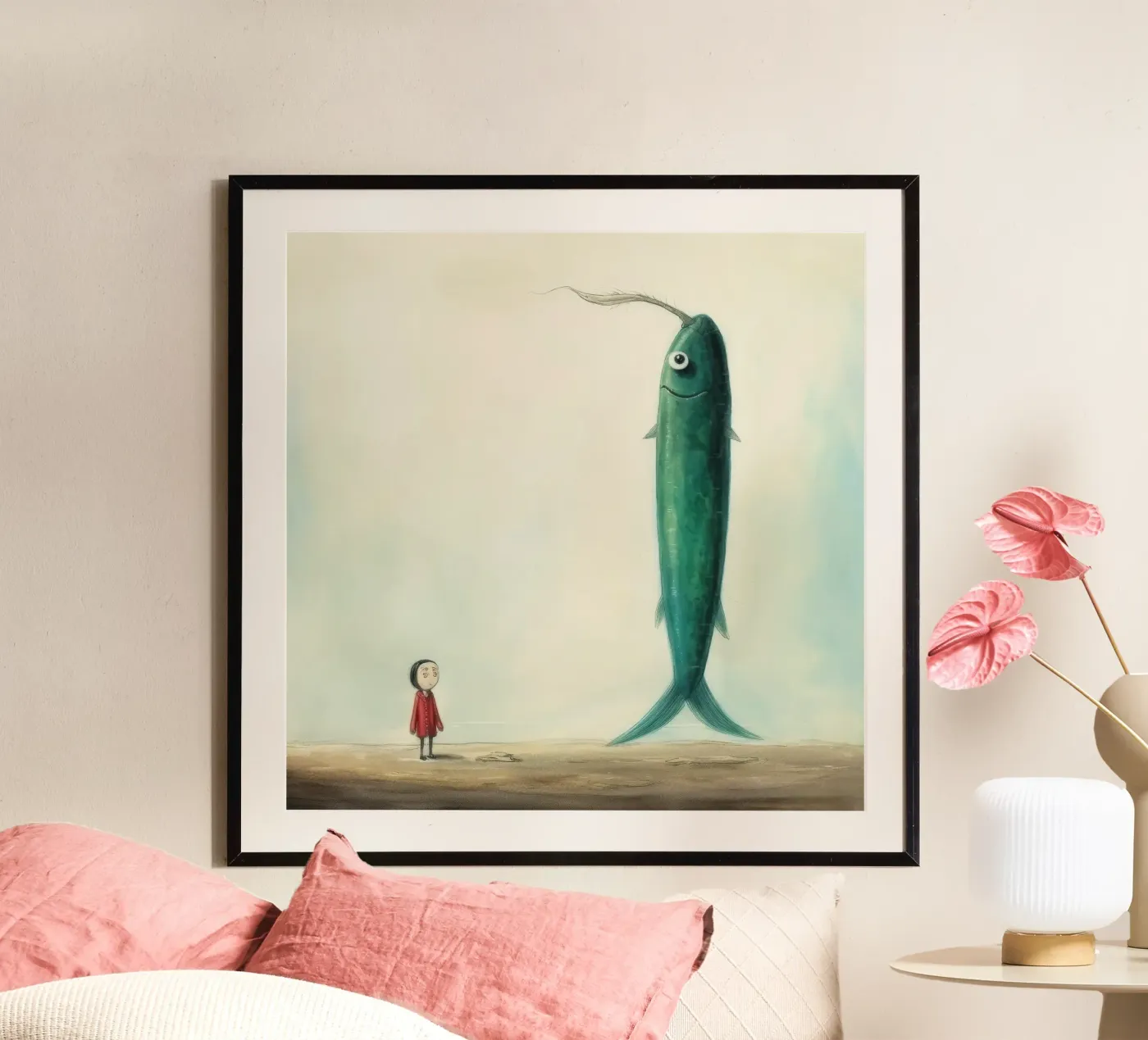 Minimal Eel poster van Minimal Animal Art