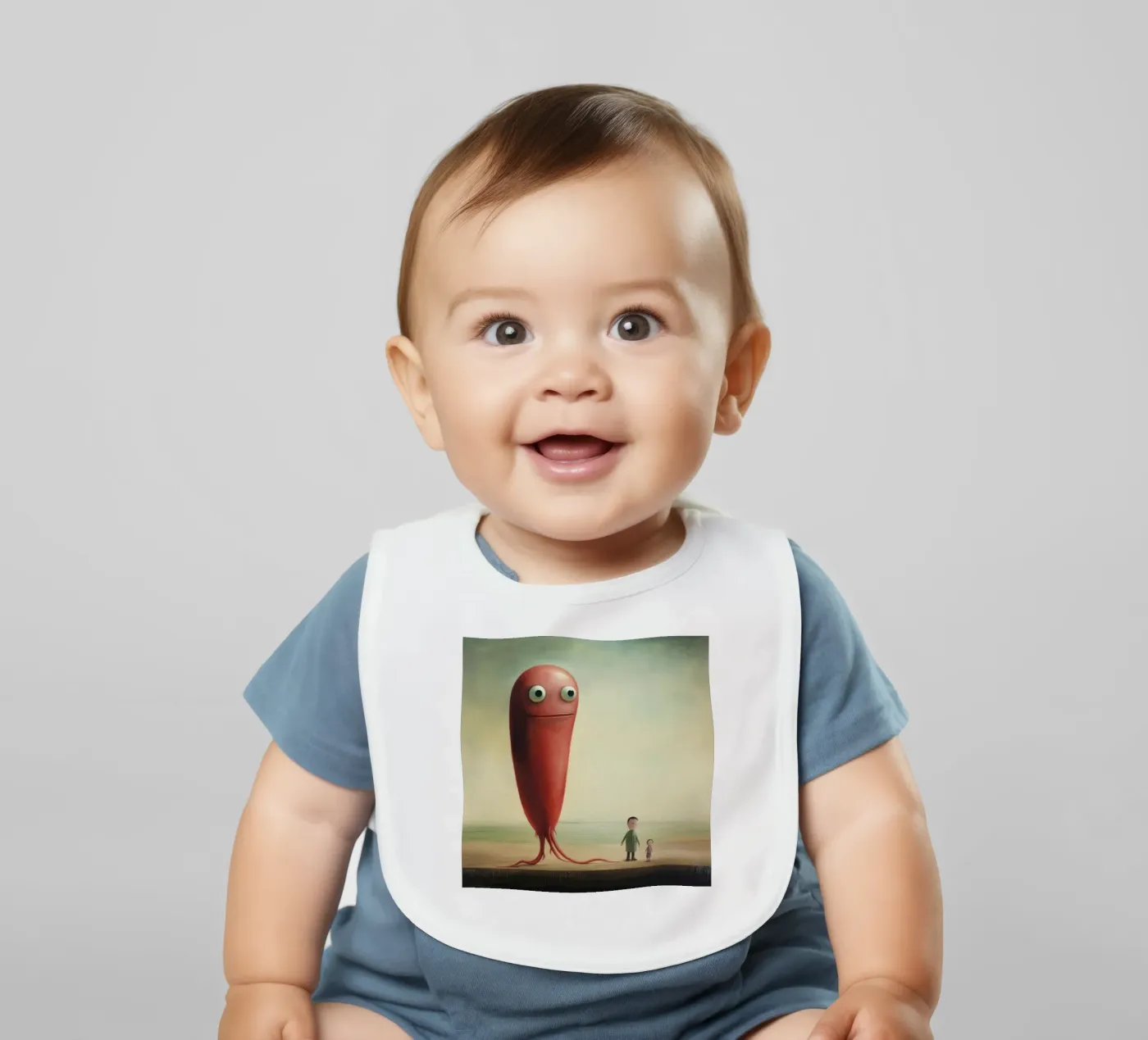 Minimal Eel Babylätzchen von Minimal Animal Art