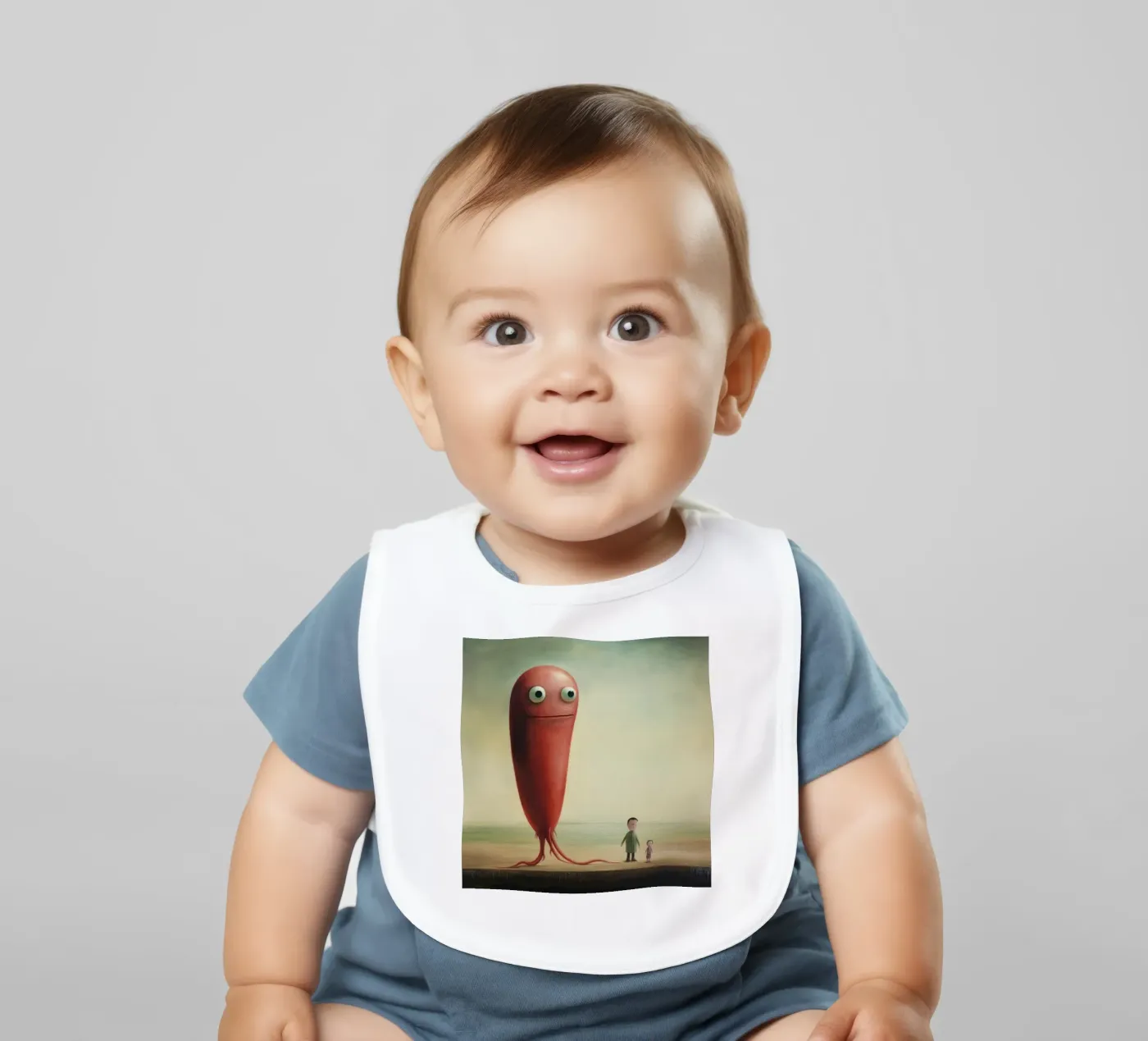 Minimal Eel Babylätzchen von Minimal Animal Art