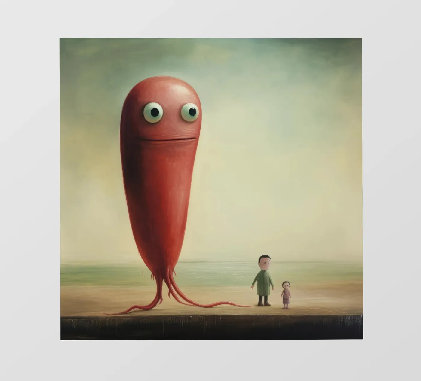 Minimaal paling fotobehang van Minimal Animal Art