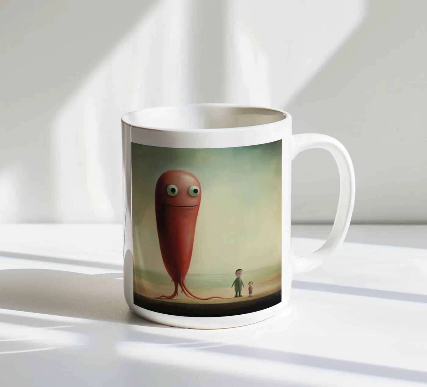 Minimal Eel ceramic mug by Minimal Animal Art