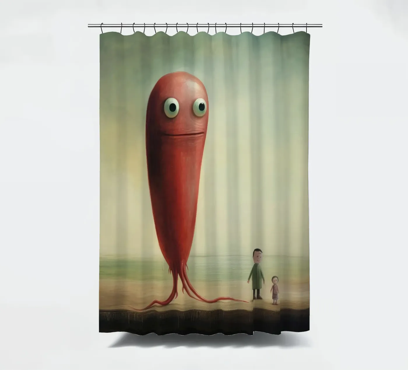 Minimal Eel Duschvorhang von Minimal Animal Art