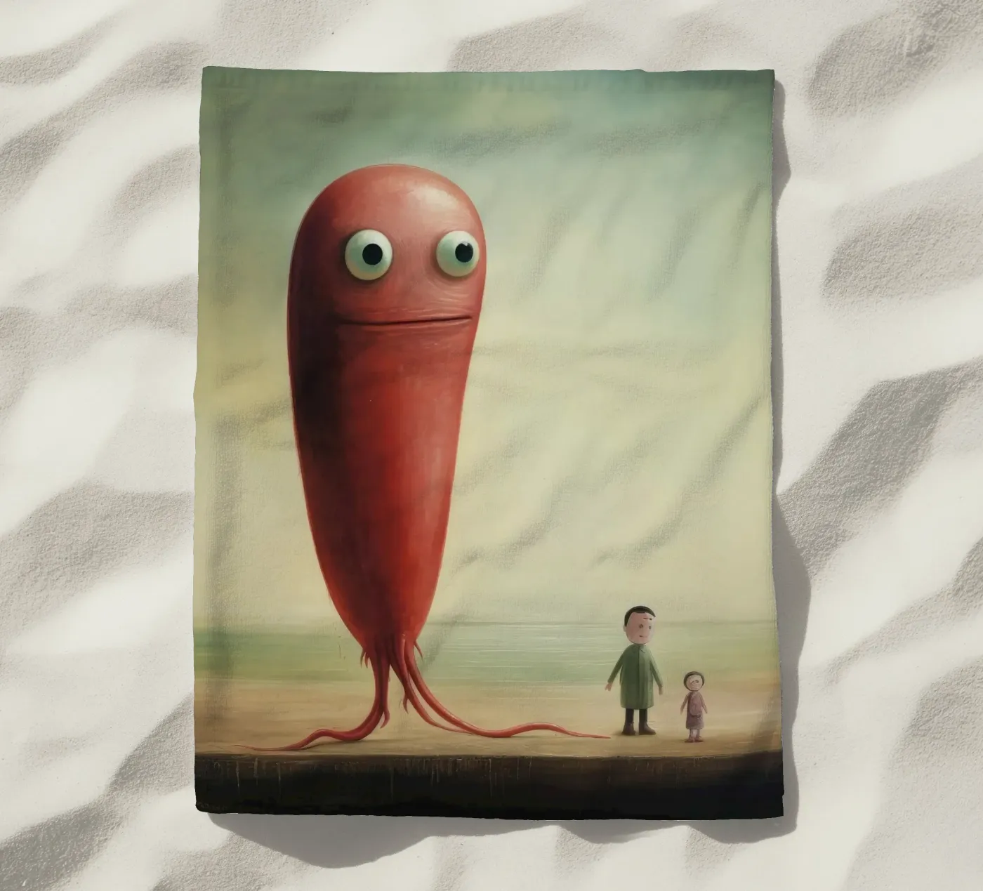 Minimal Eel Strandtuch von Minimal Animal Art