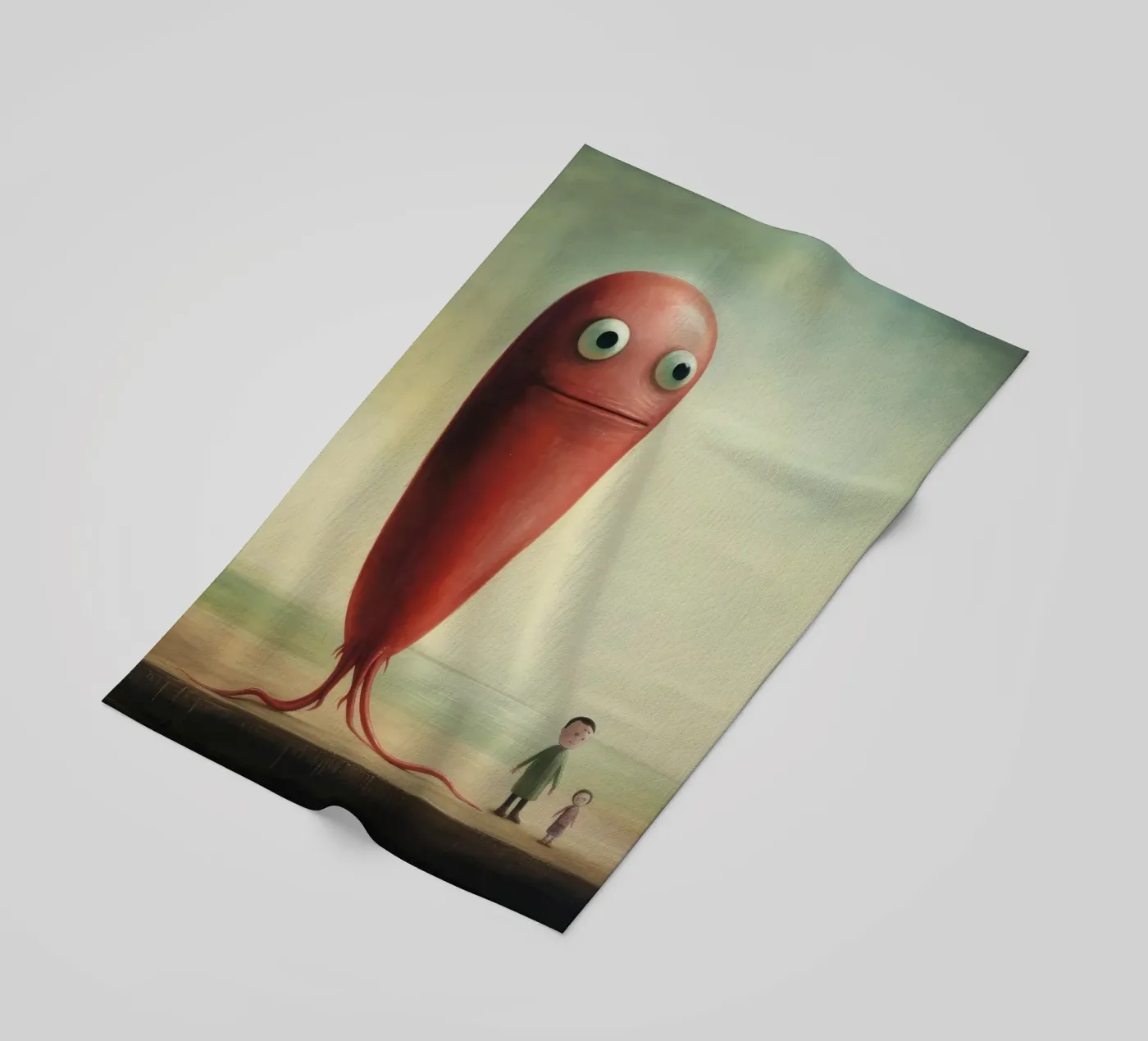 Minimal Eel Strandtuch von Minimal Animal Art