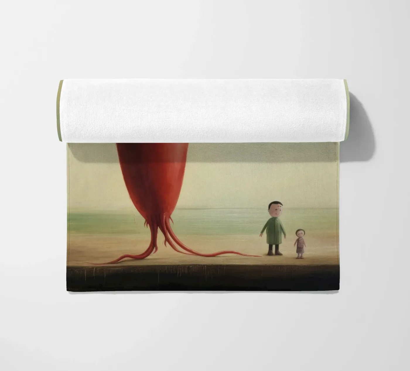 Minimaal paling strandhanddoek van Minimal Animal Art