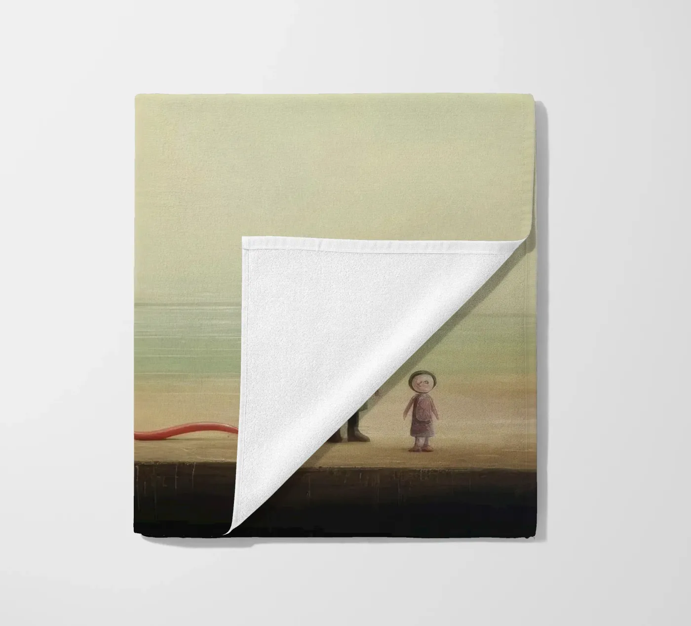 Minimaal paling strandhanddoek van Minimal Animal Art