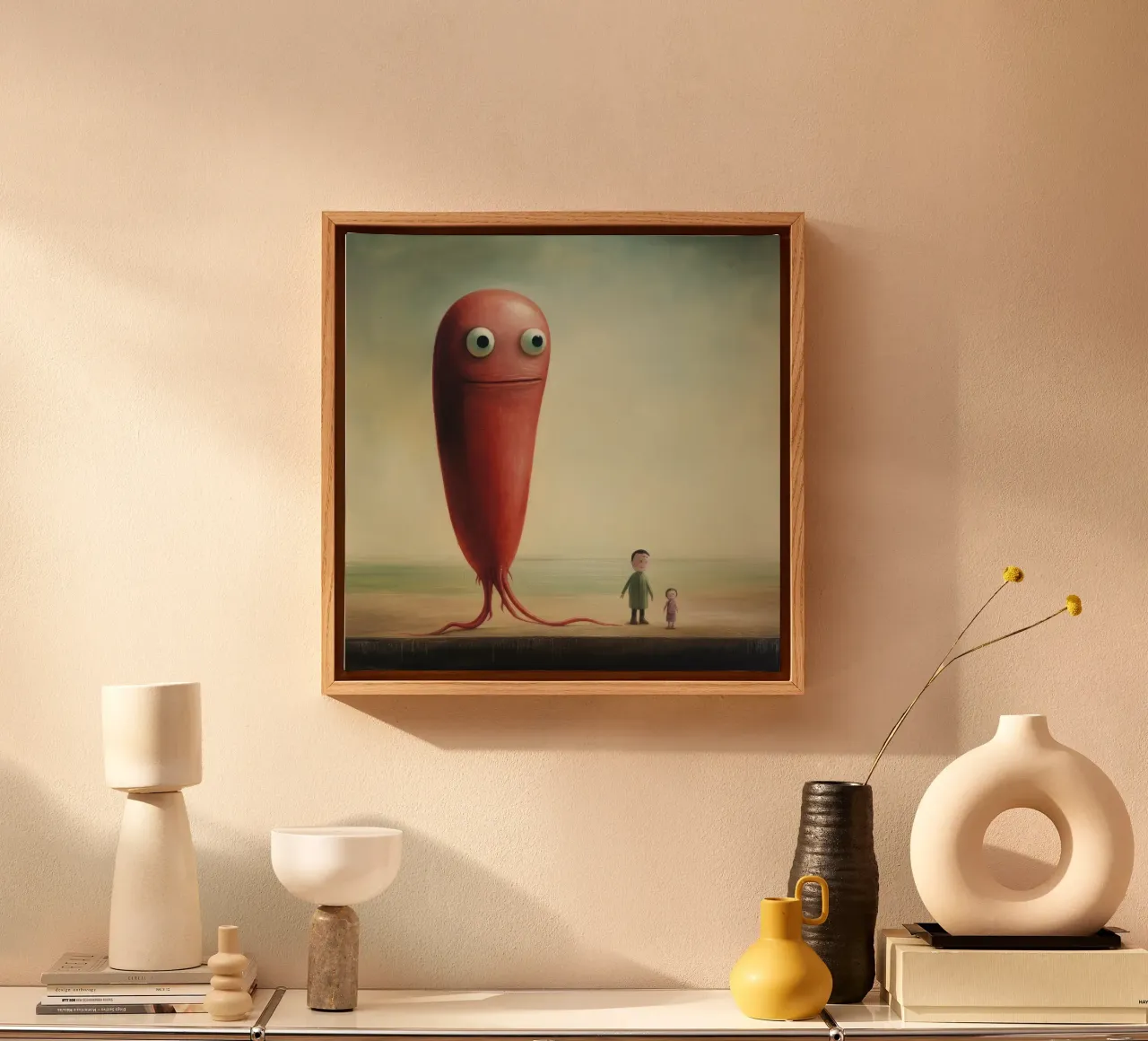 Minimal Eel canvas by Minimal Animal Art