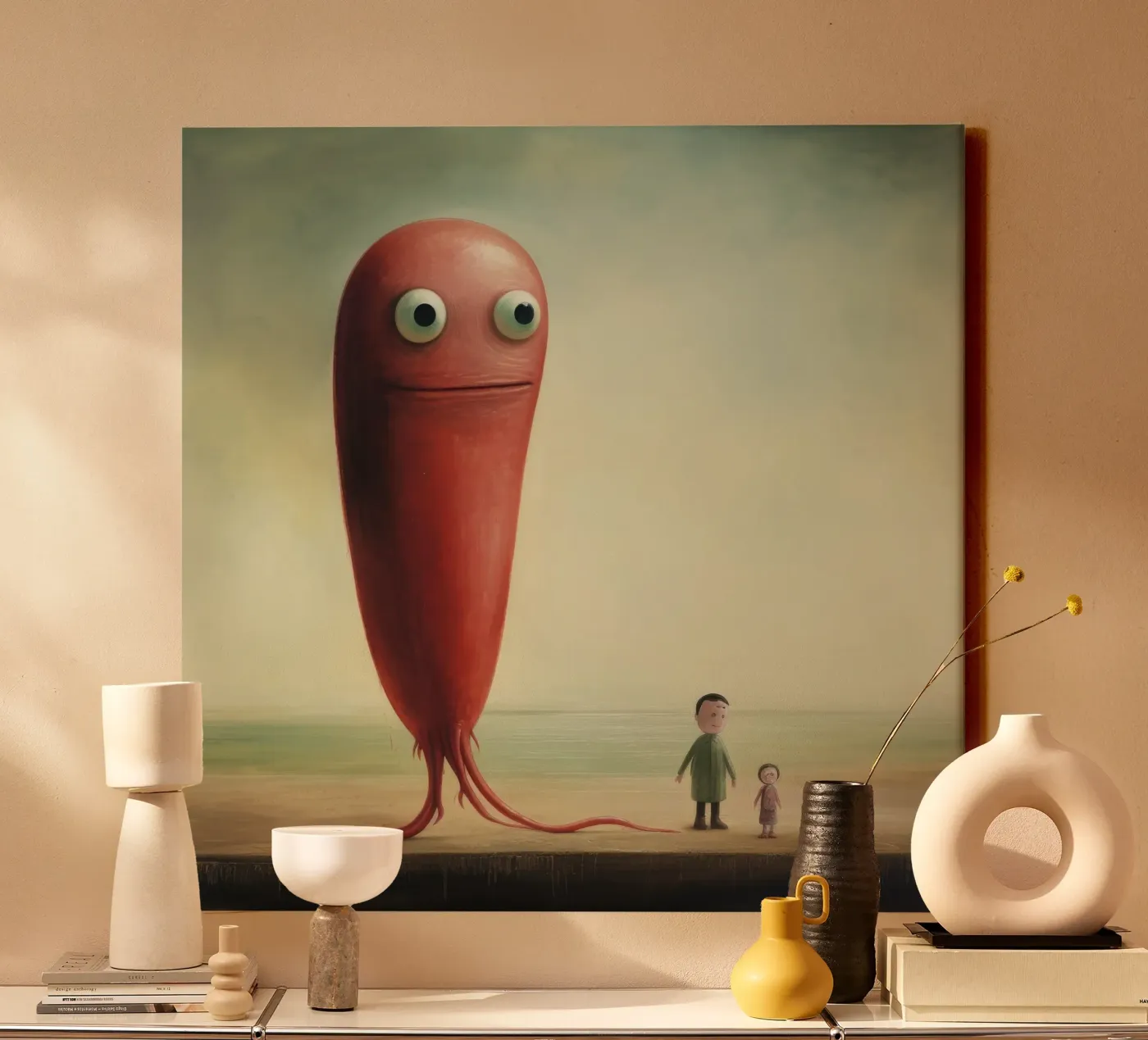 Minimal Eel Leinwand von Minimal Animal Art