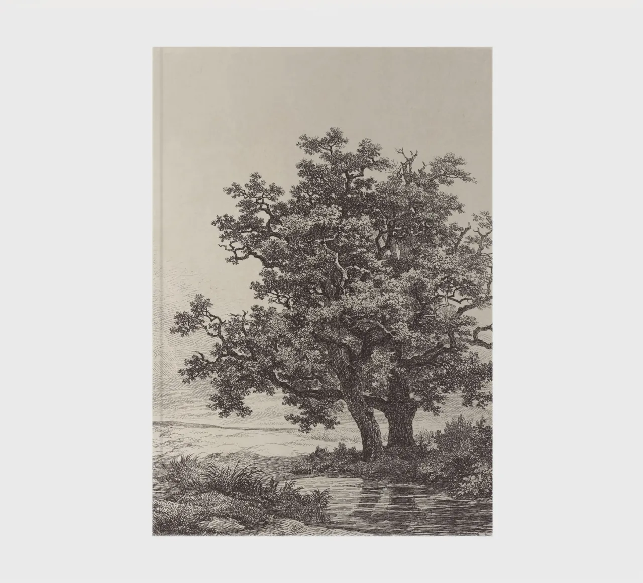 Tree with Stream Landscape notebook by apoloprints