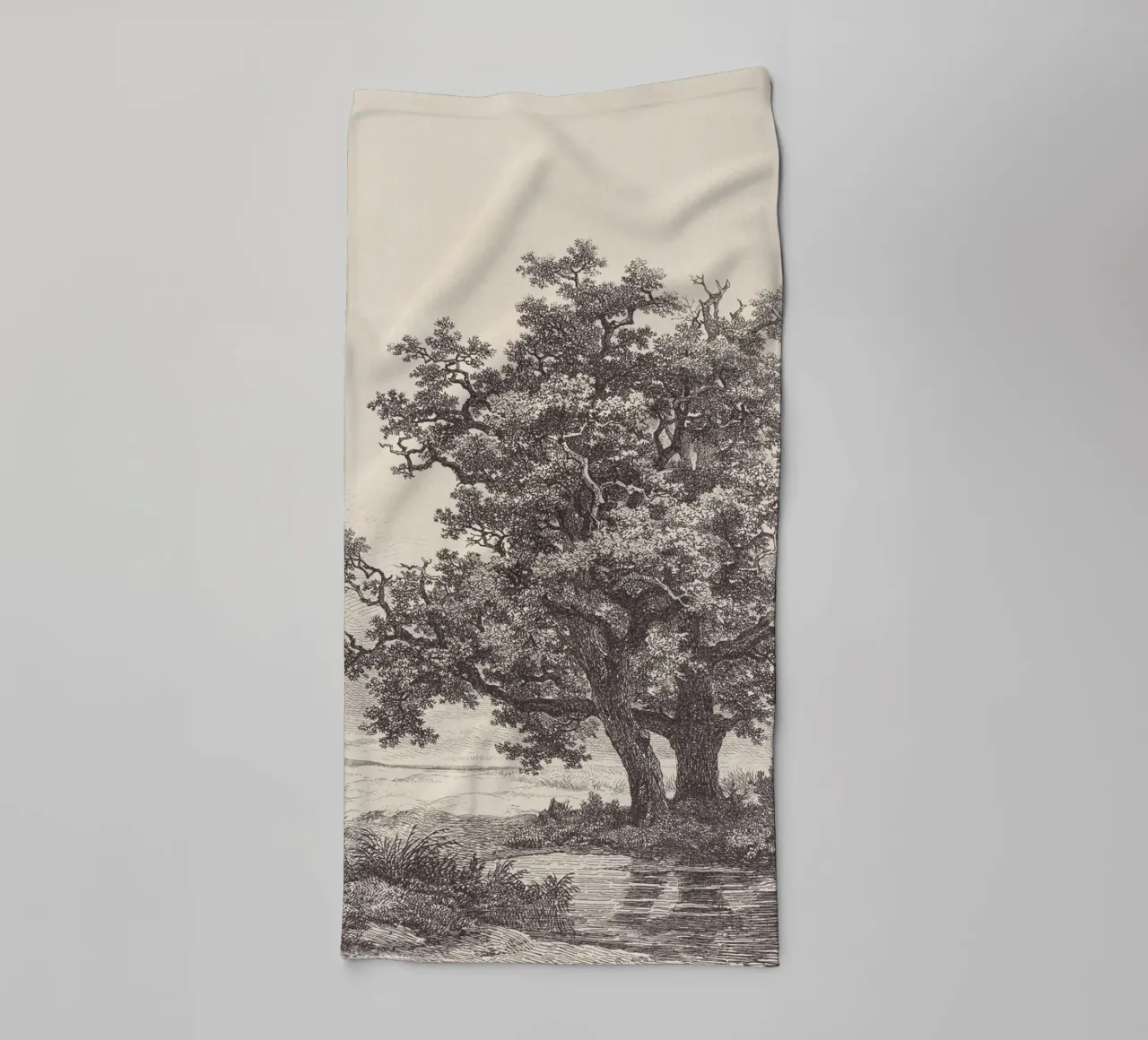 Tree with Stream Landscape asciugamano da bagno da apoloprints