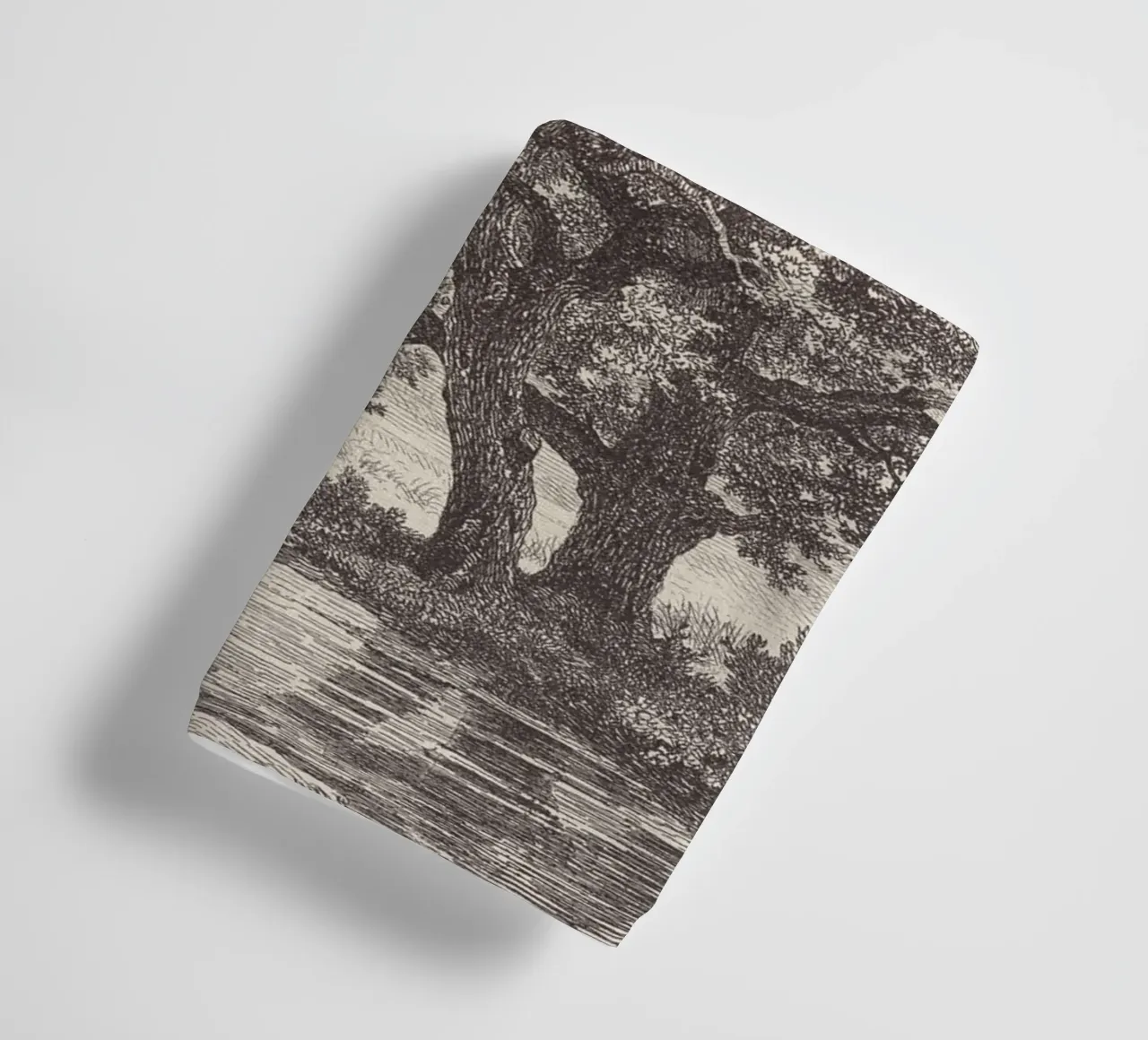 Tree with Stream Landscape asciugamano da bagno da apoloprints