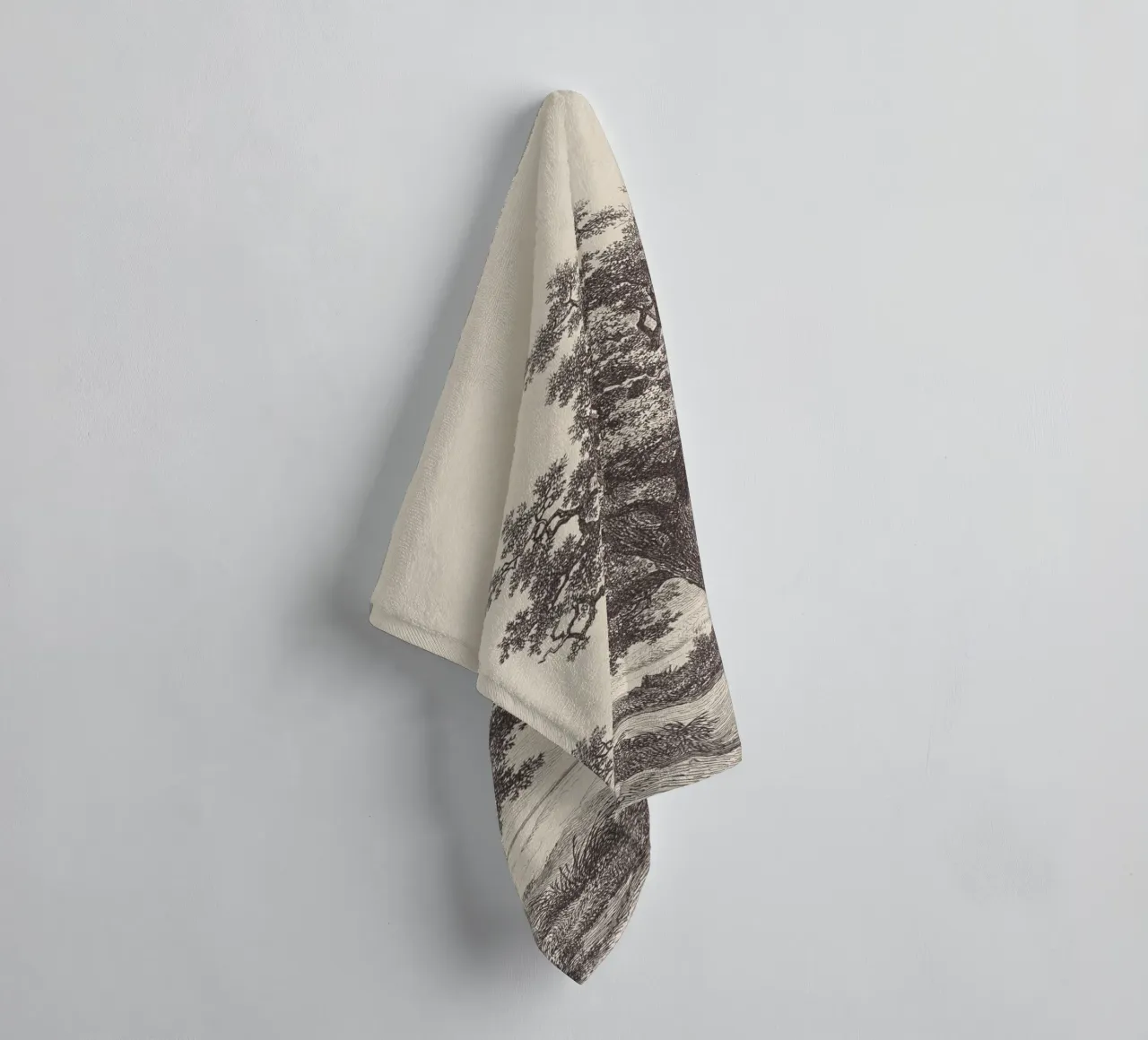 Tree with Stream Landscape asciugamano da bagno da apoloprints