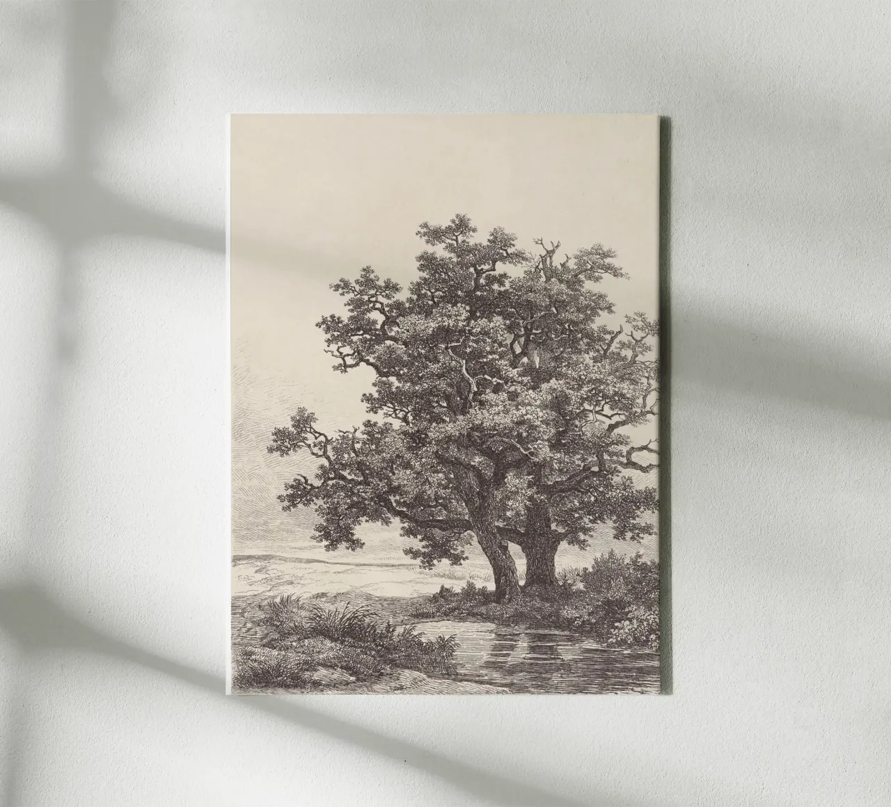 Tree with Stream Landscape tela da apoloprints